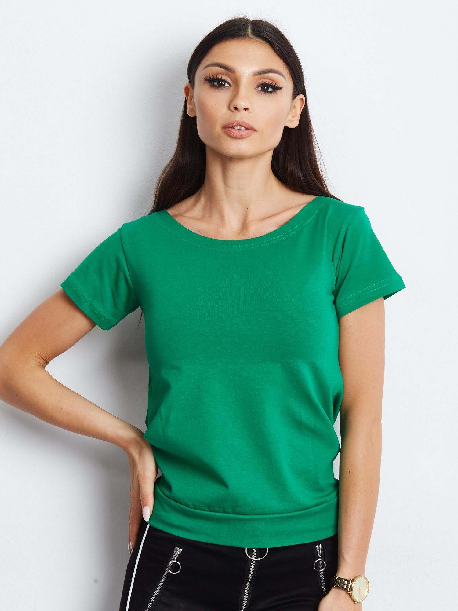 T-shirt Ciemny zielony