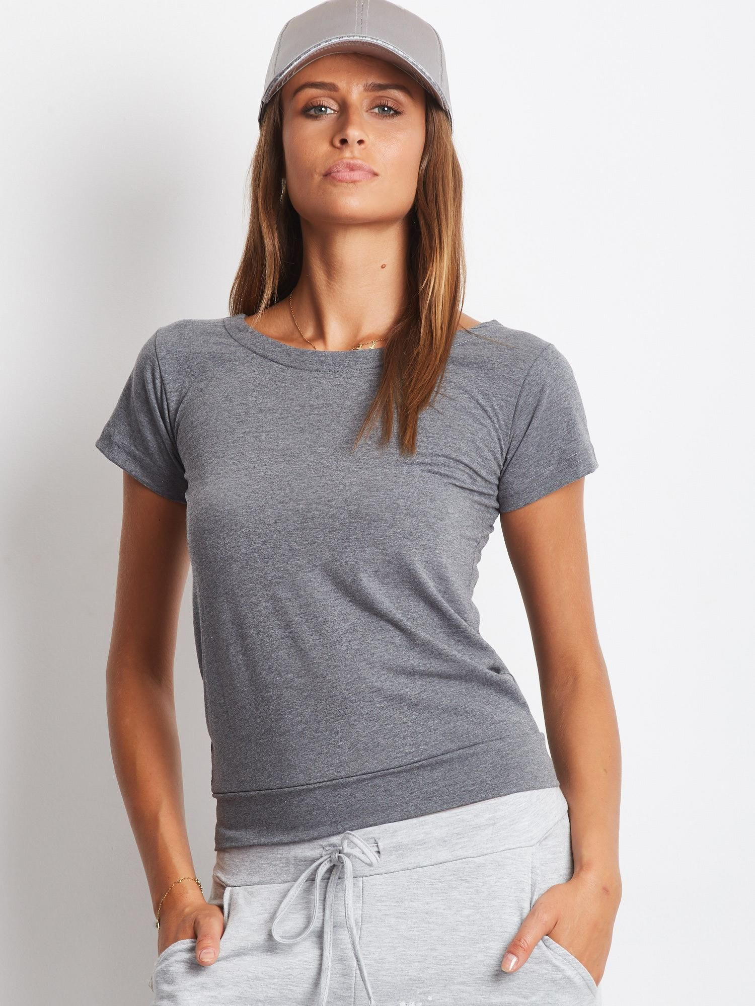 T-shirt Ciemny szary