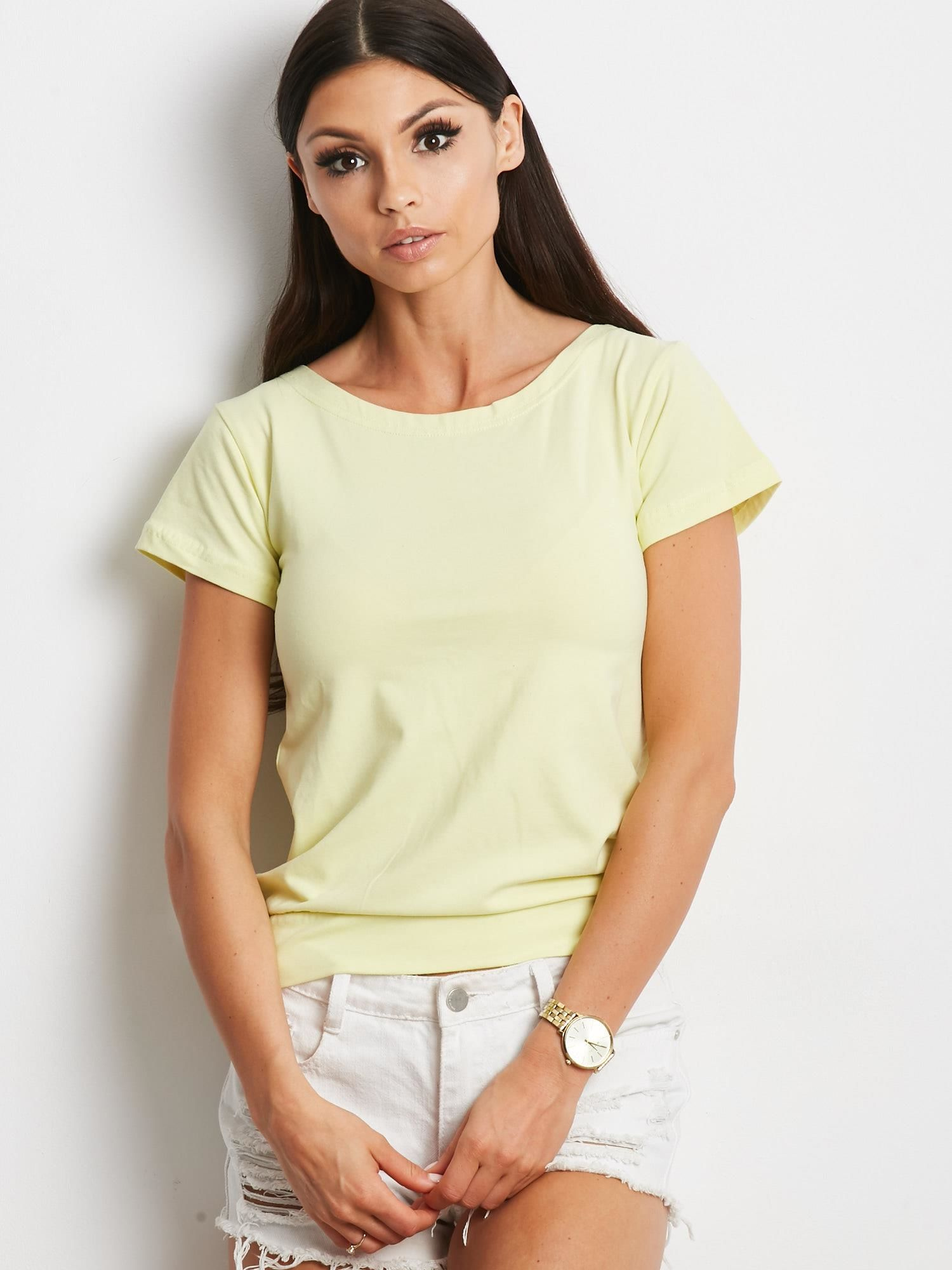 T-shirt Jasny żółty