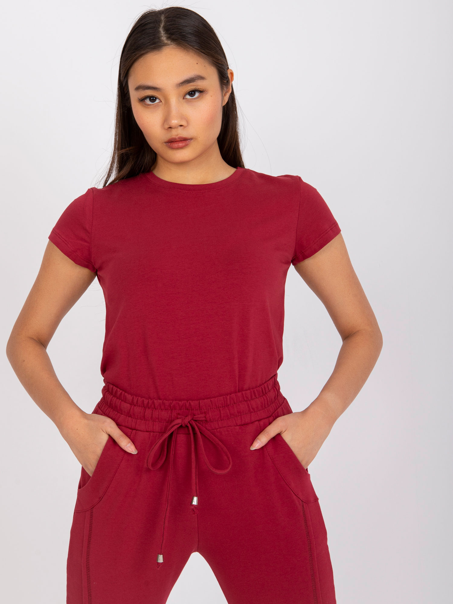 T-shirt Bordowy