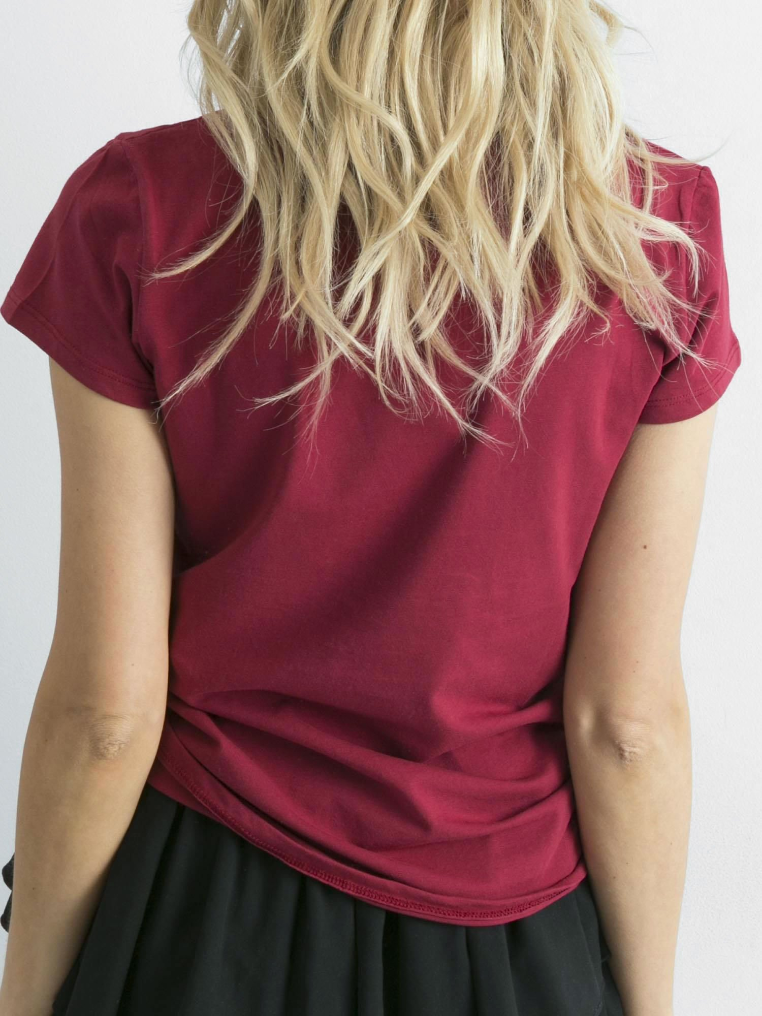 T-shirt Bordowy