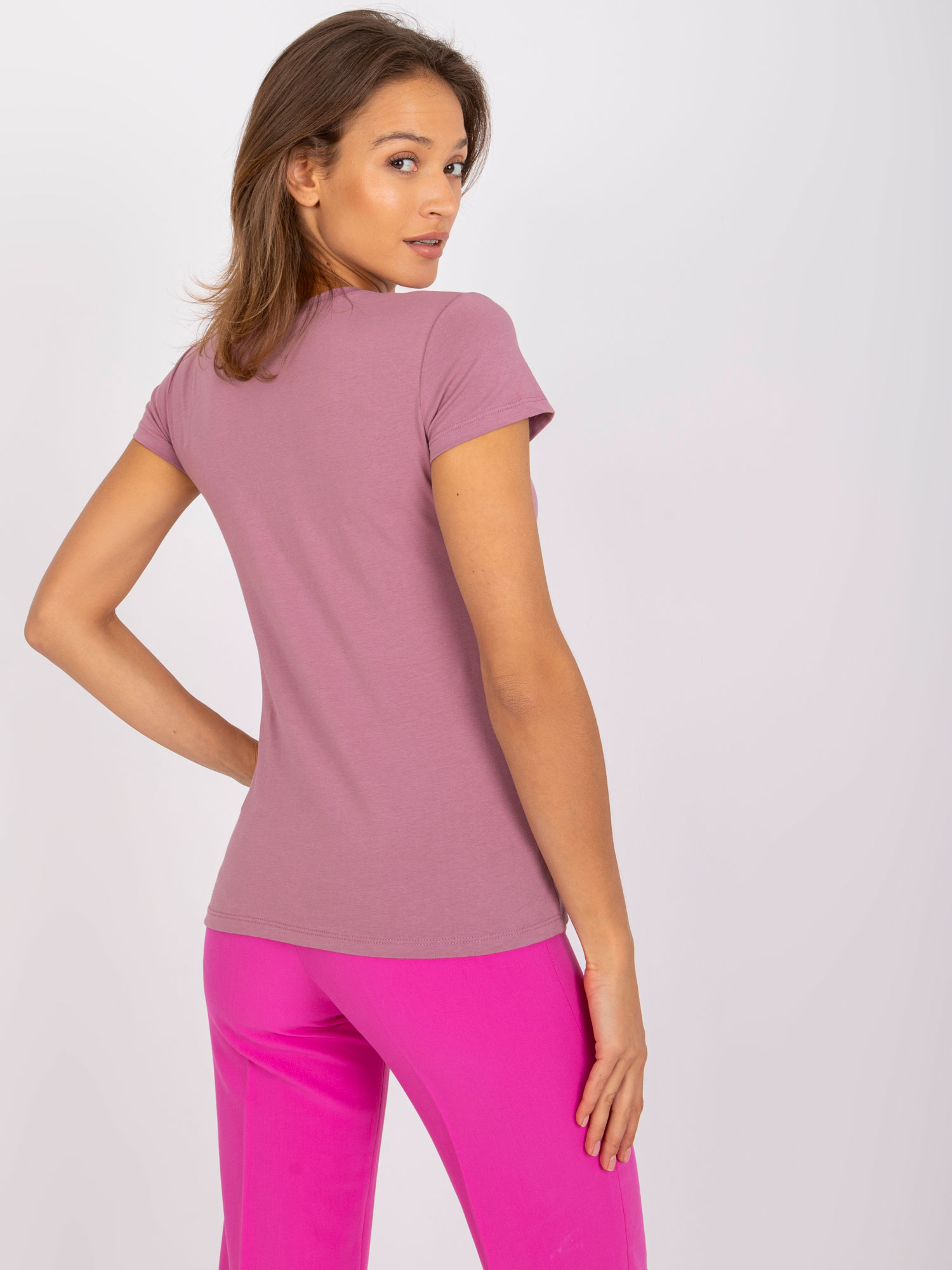 T-shirt Ciemny różowy