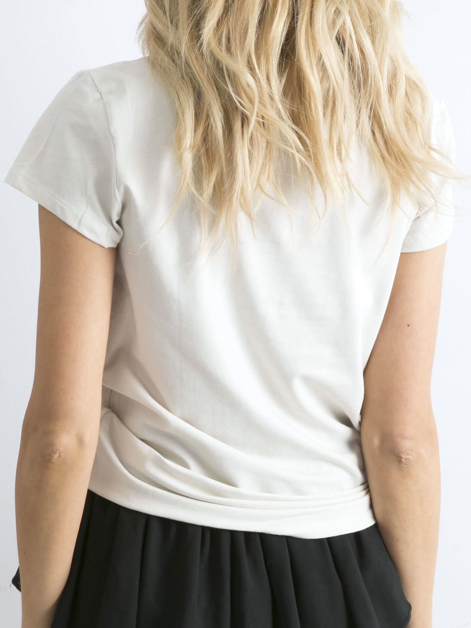 T-shirt Jasny beżowy