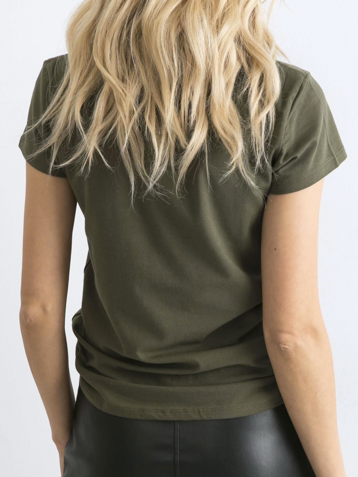 T-shirt Ciemny khaki