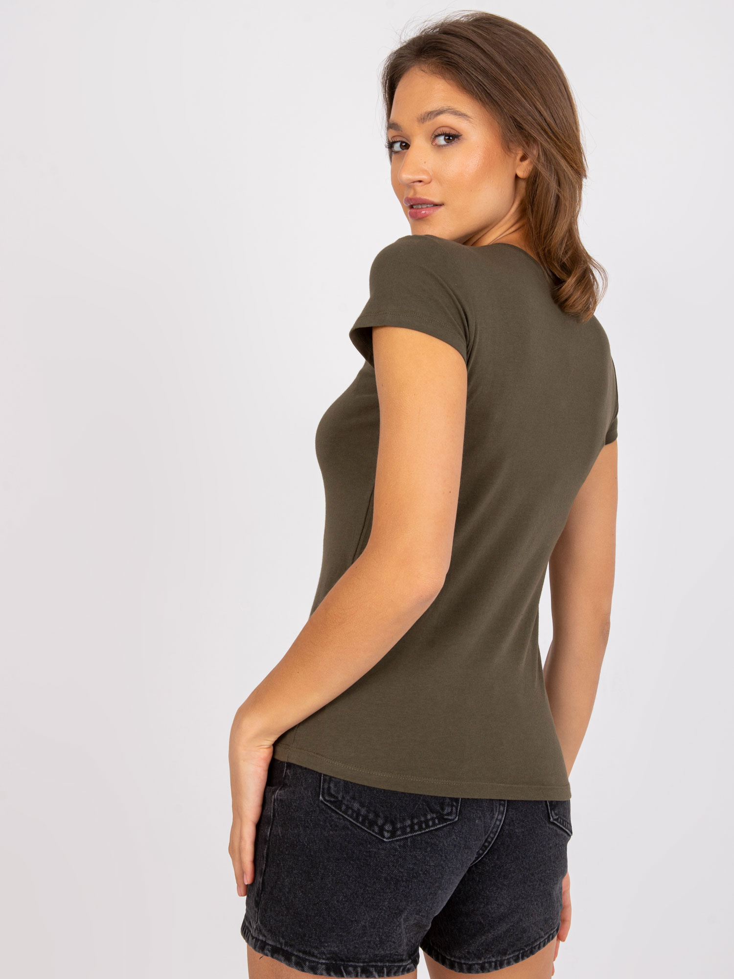 T-shirt Ciemny khaki