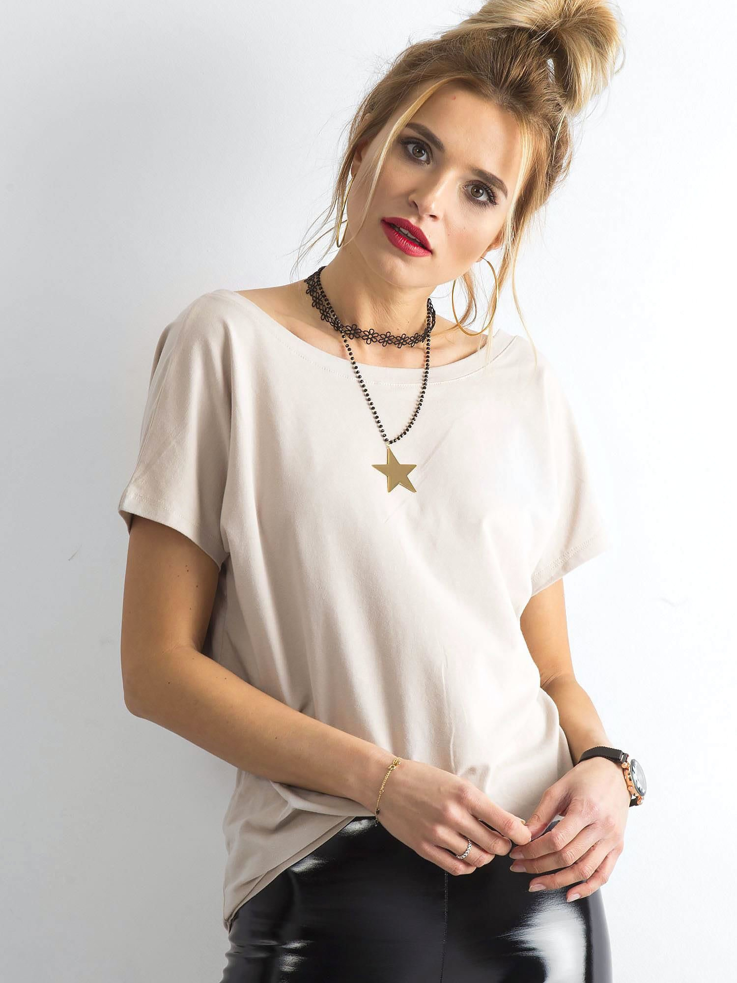 T-shirt Beżowy