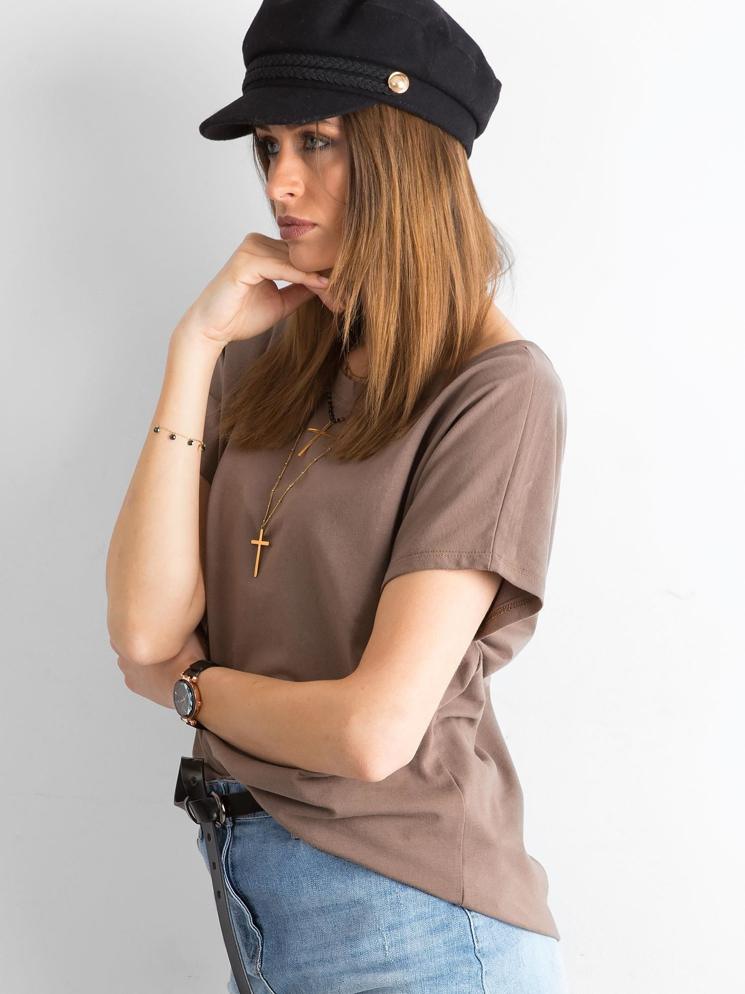 T-shirt Brązowy
