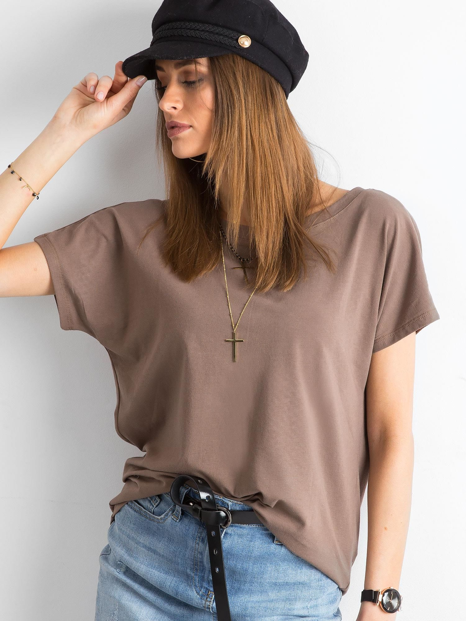 T-shirt Brązowy