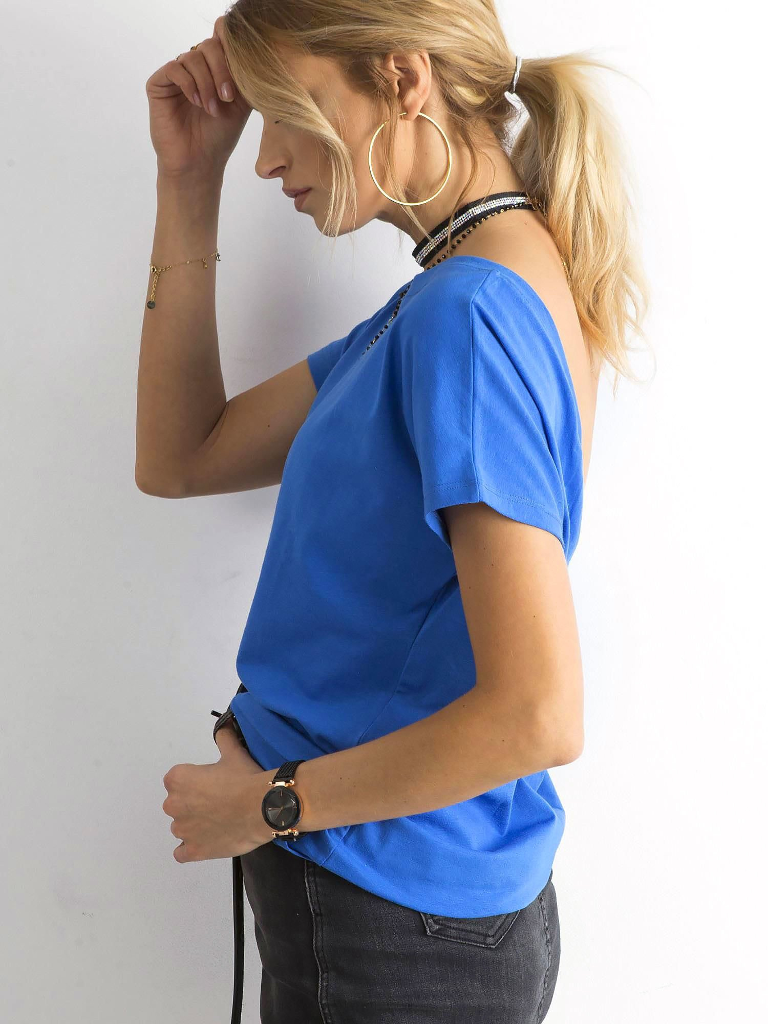 T-shirt Ciemny niebieski