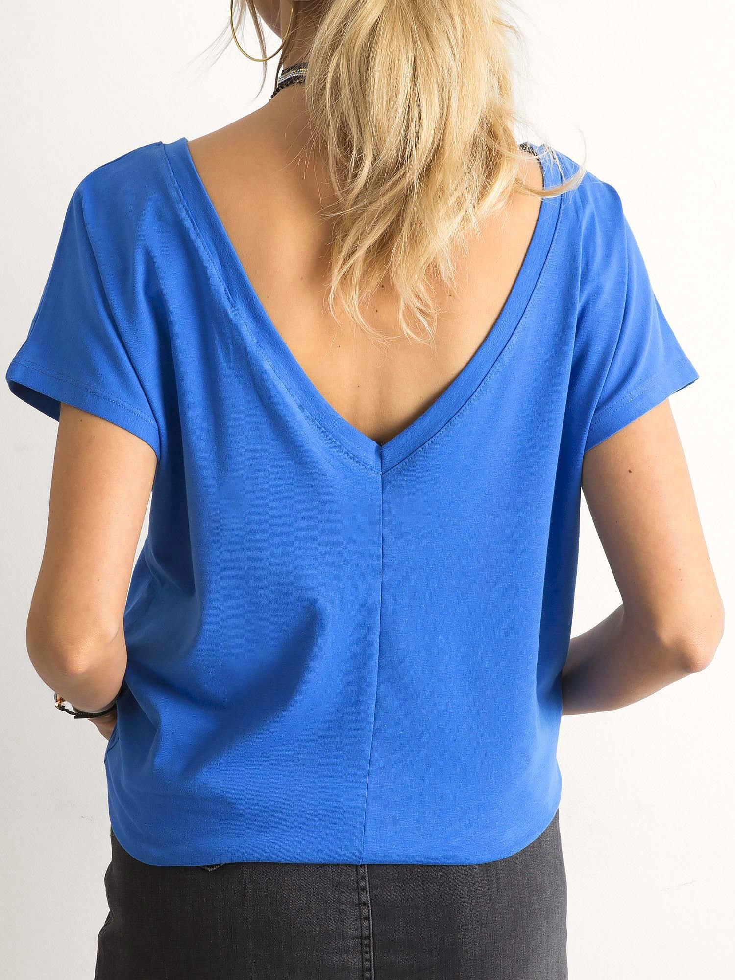T-shirt Ciemny niebieski