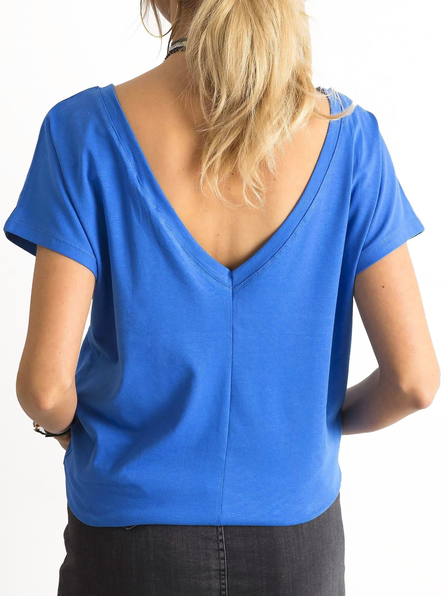 T-shirt Ciemny niebieski