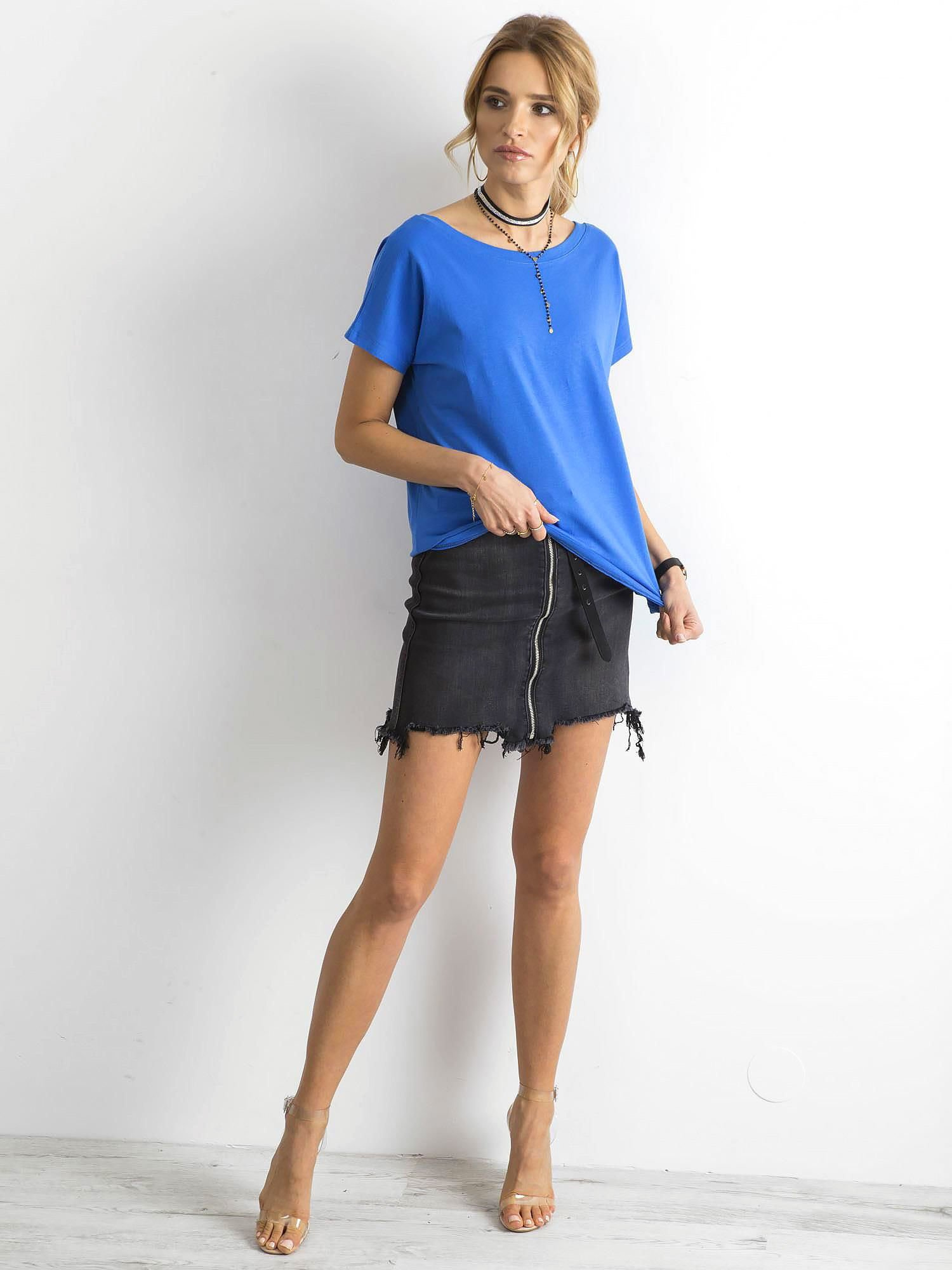 T-shirt Ciemny niebieski