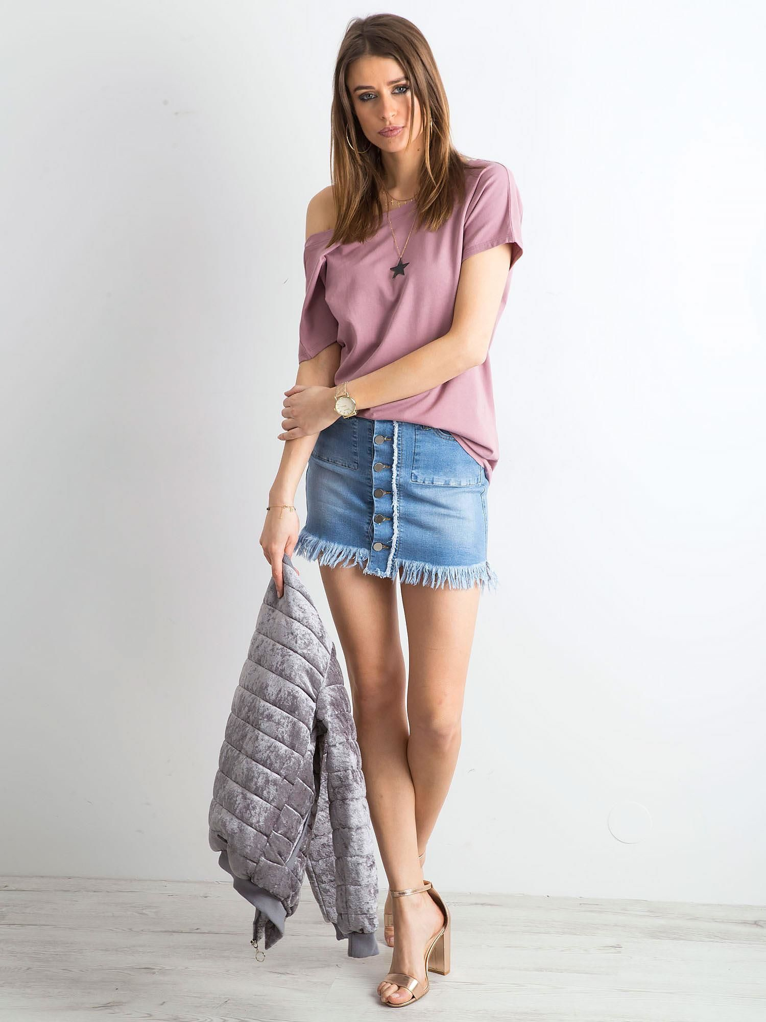 T-shirt Ciemny różowy