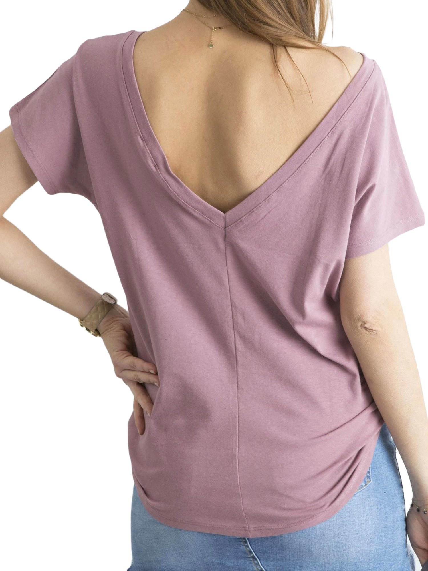 T-shirt Ciemny różowy