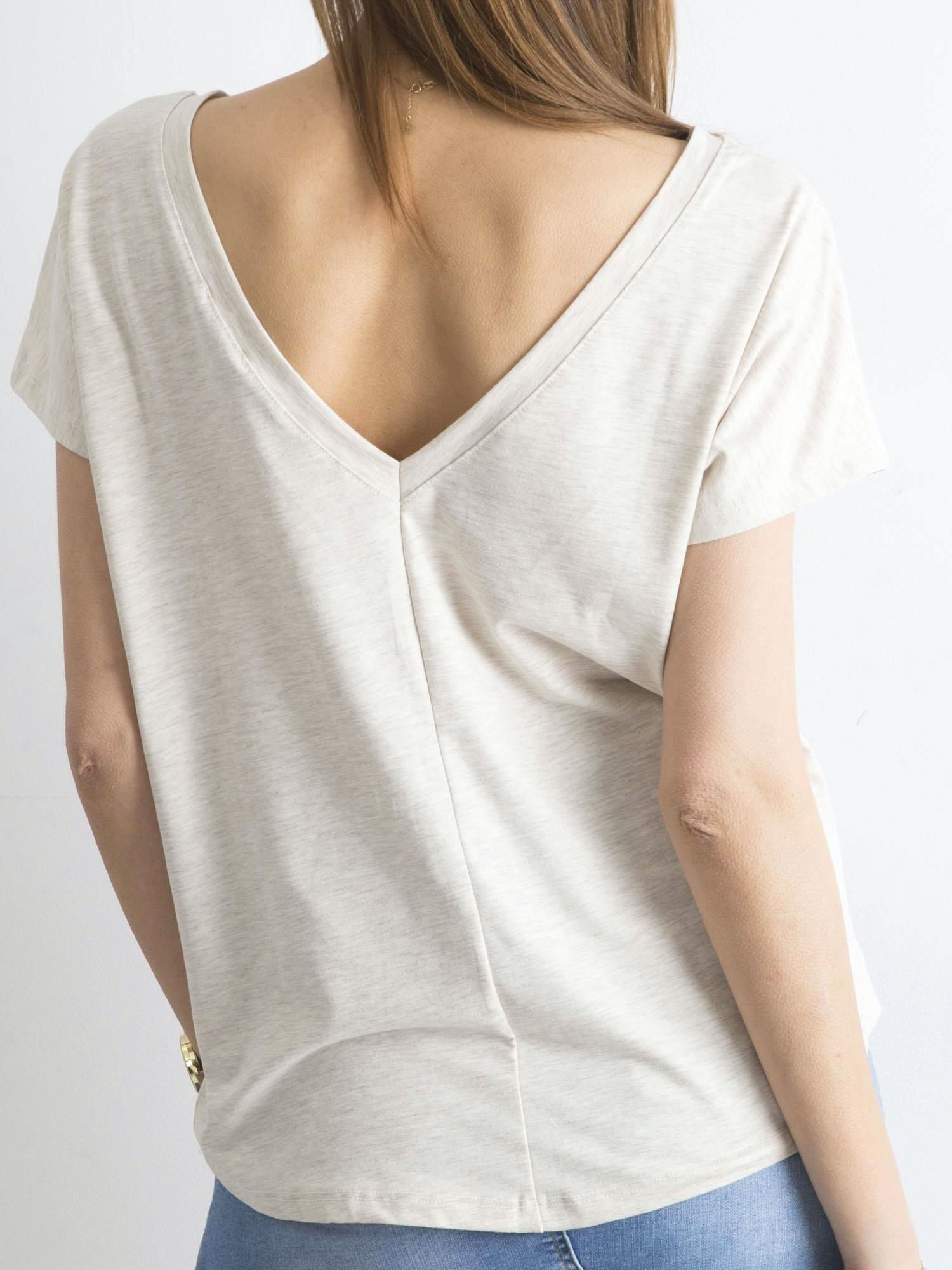 T-shirt Jasny beżowy