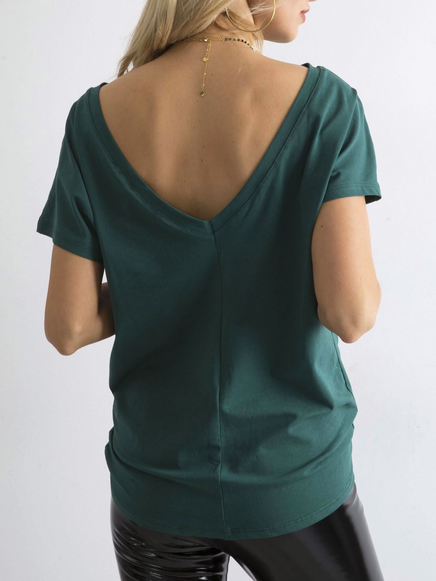 T-shirt Ciemny zielony