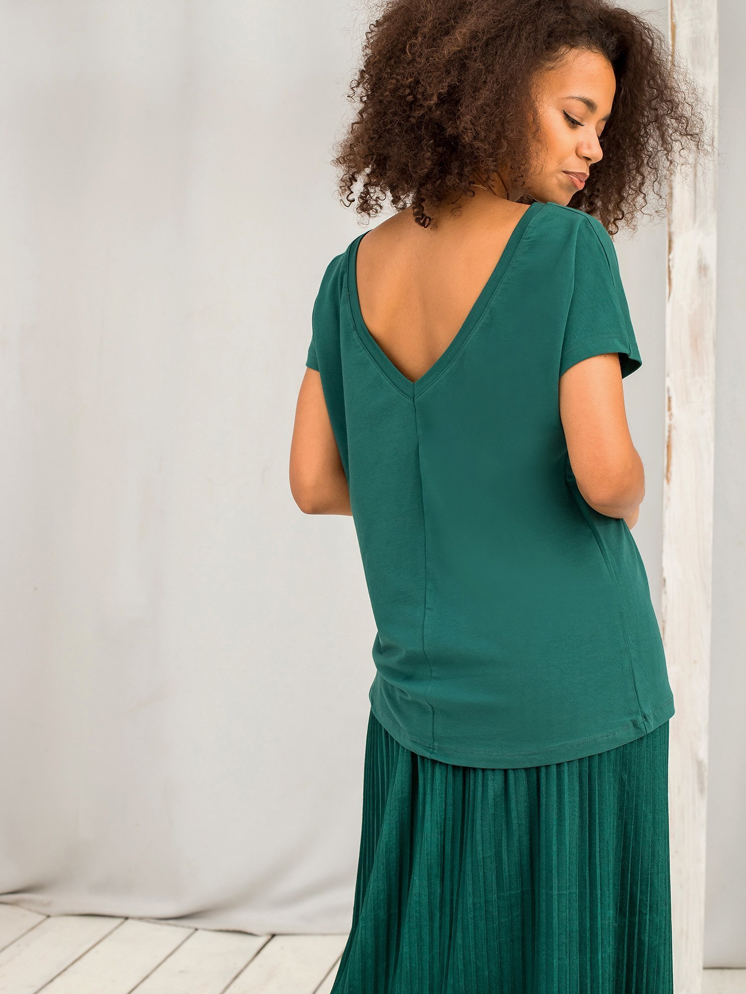 T-shirt Ciemny zielony