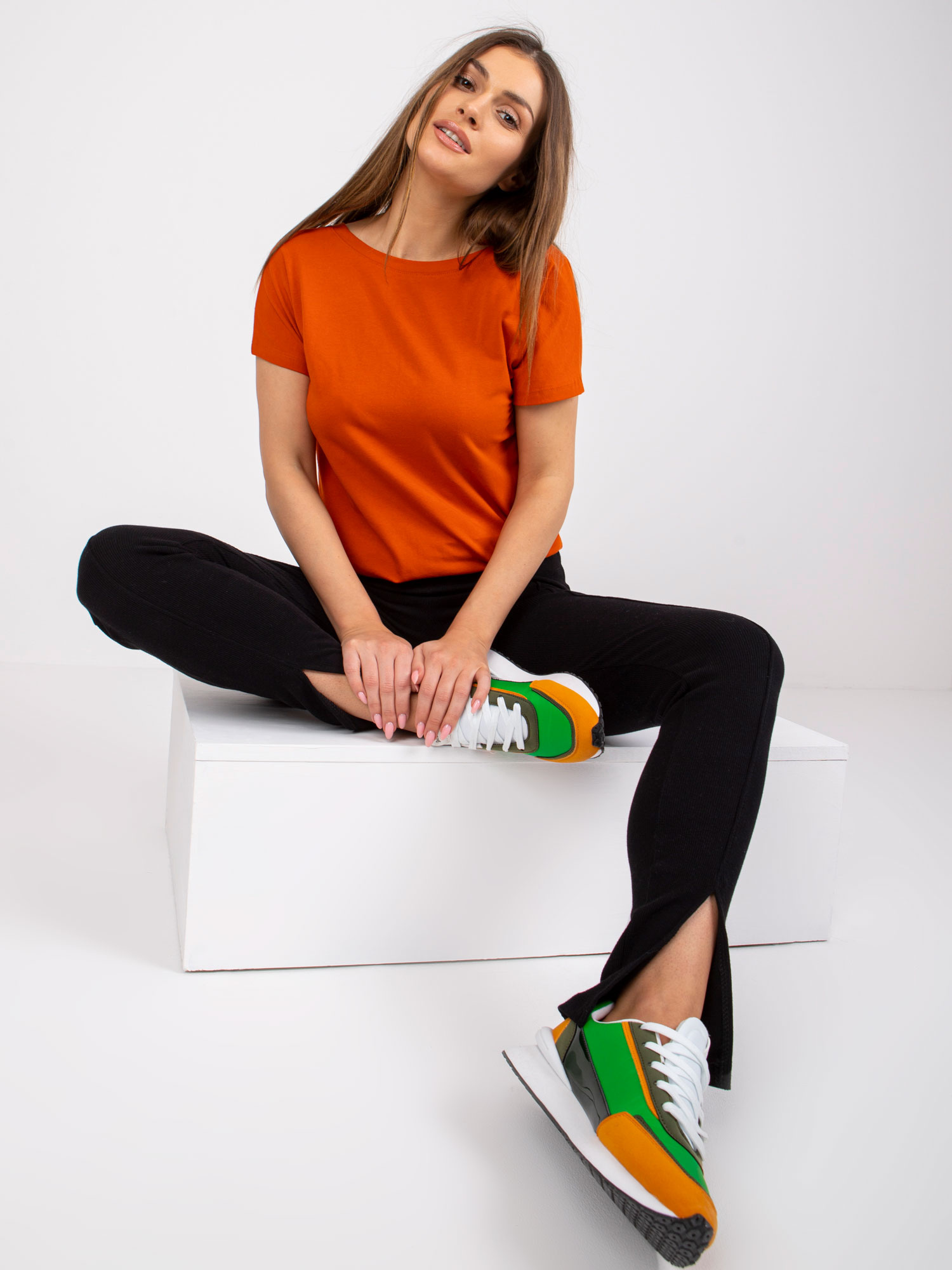 T-shirt Ciemny pomarańczowy