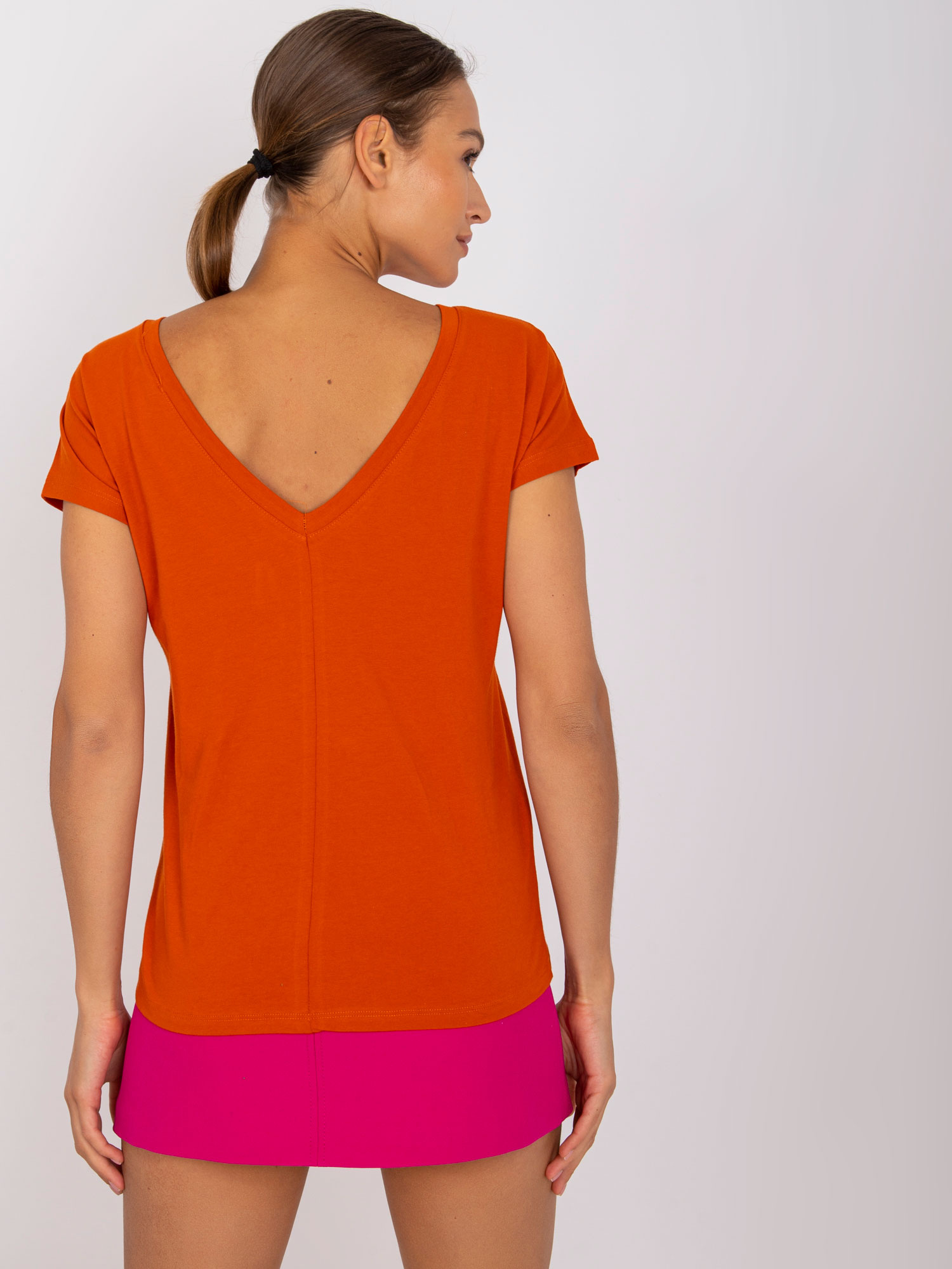 T-shirt Ciemny pomarańczowy