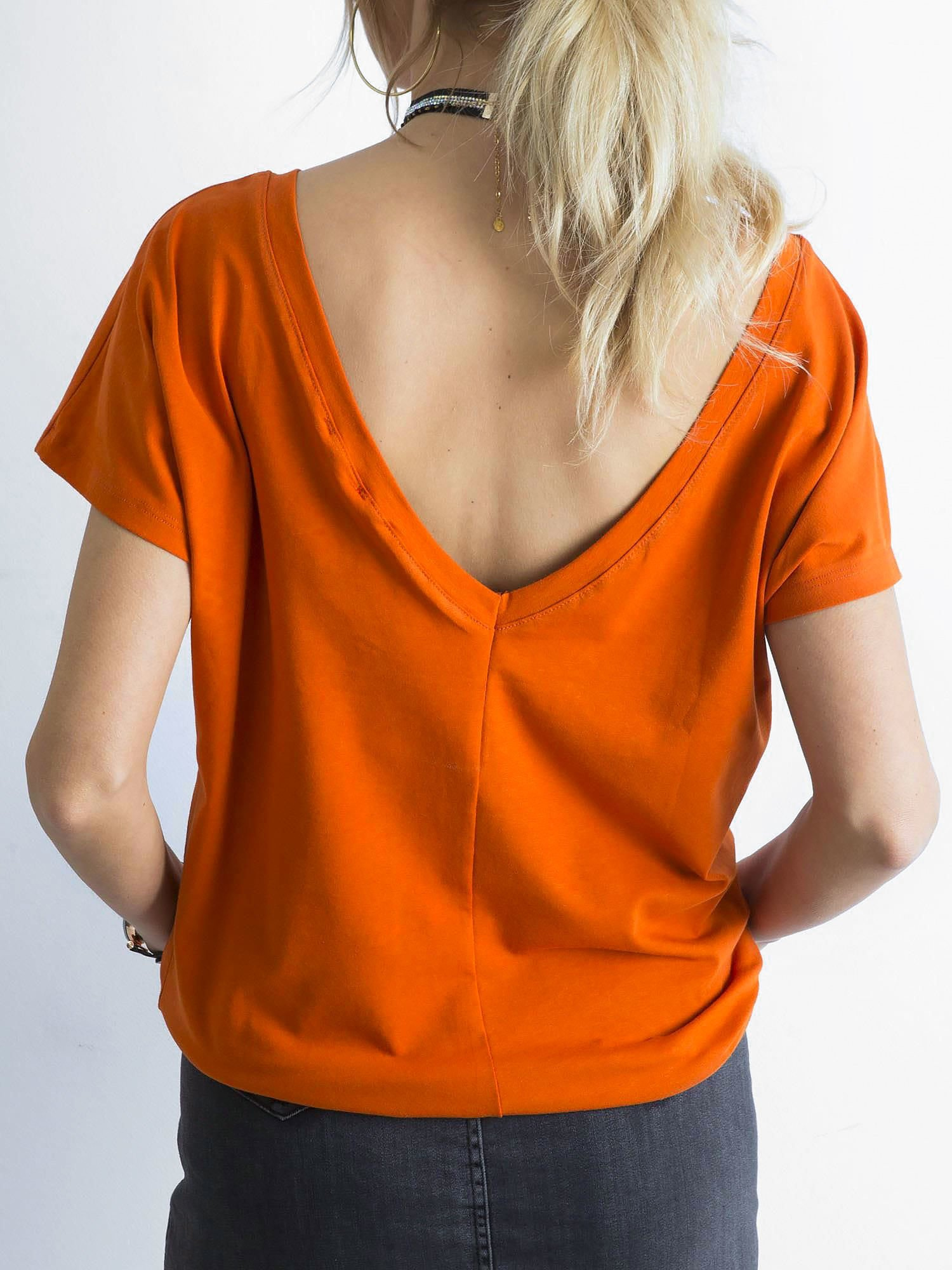 T-shirt Ciemny pomarańczowy