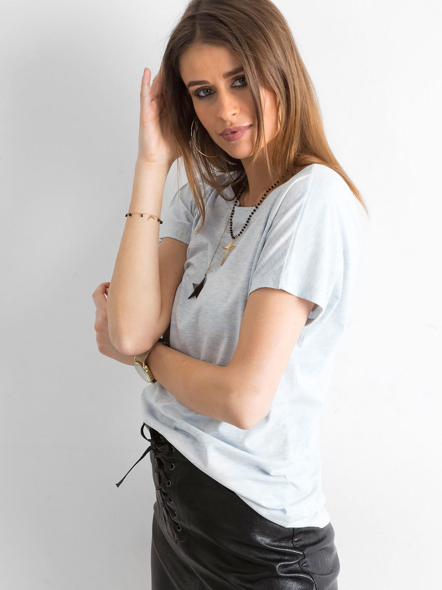 T-shirt Jasny niebieski