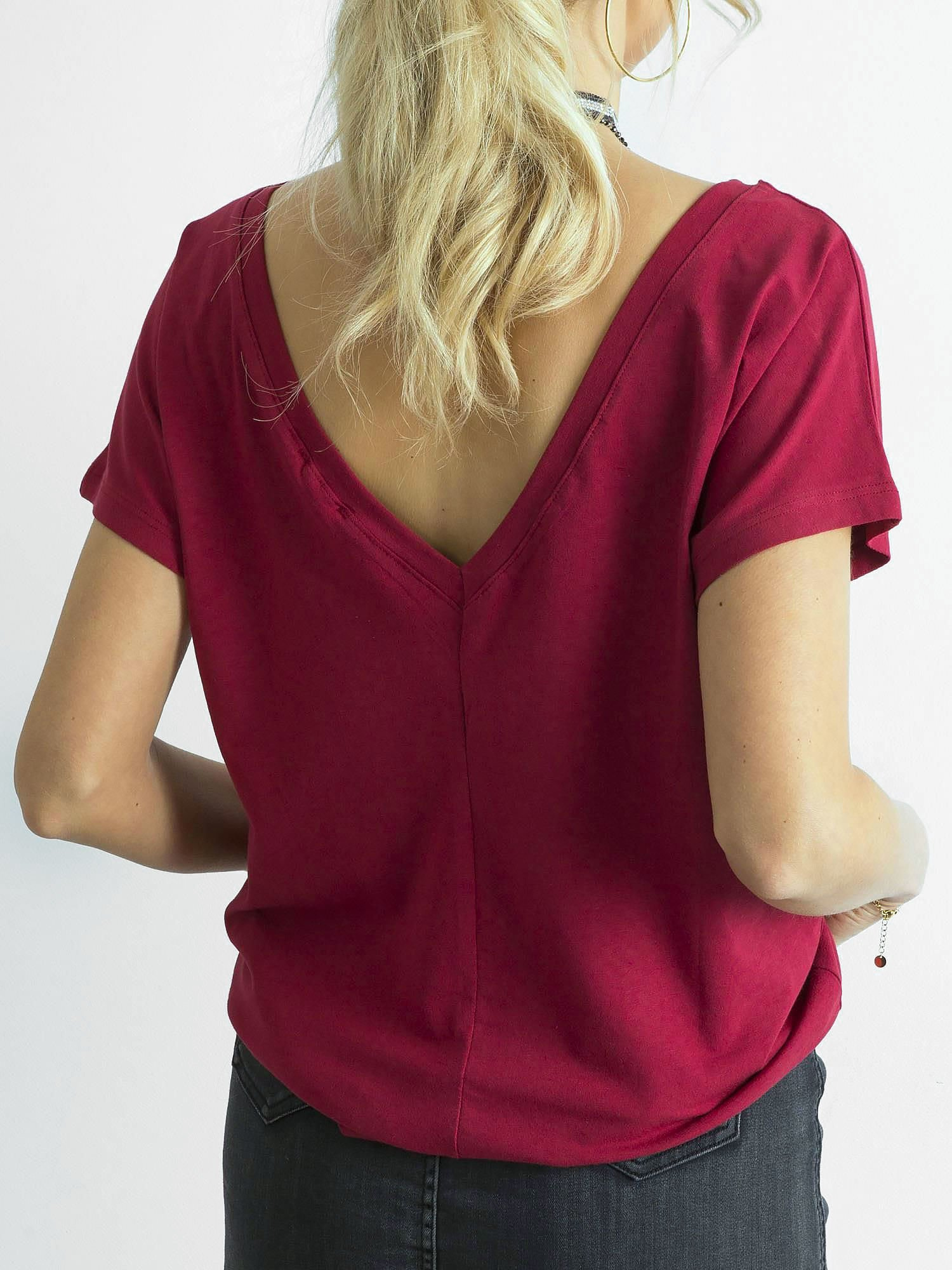 T-shirt Bordowy