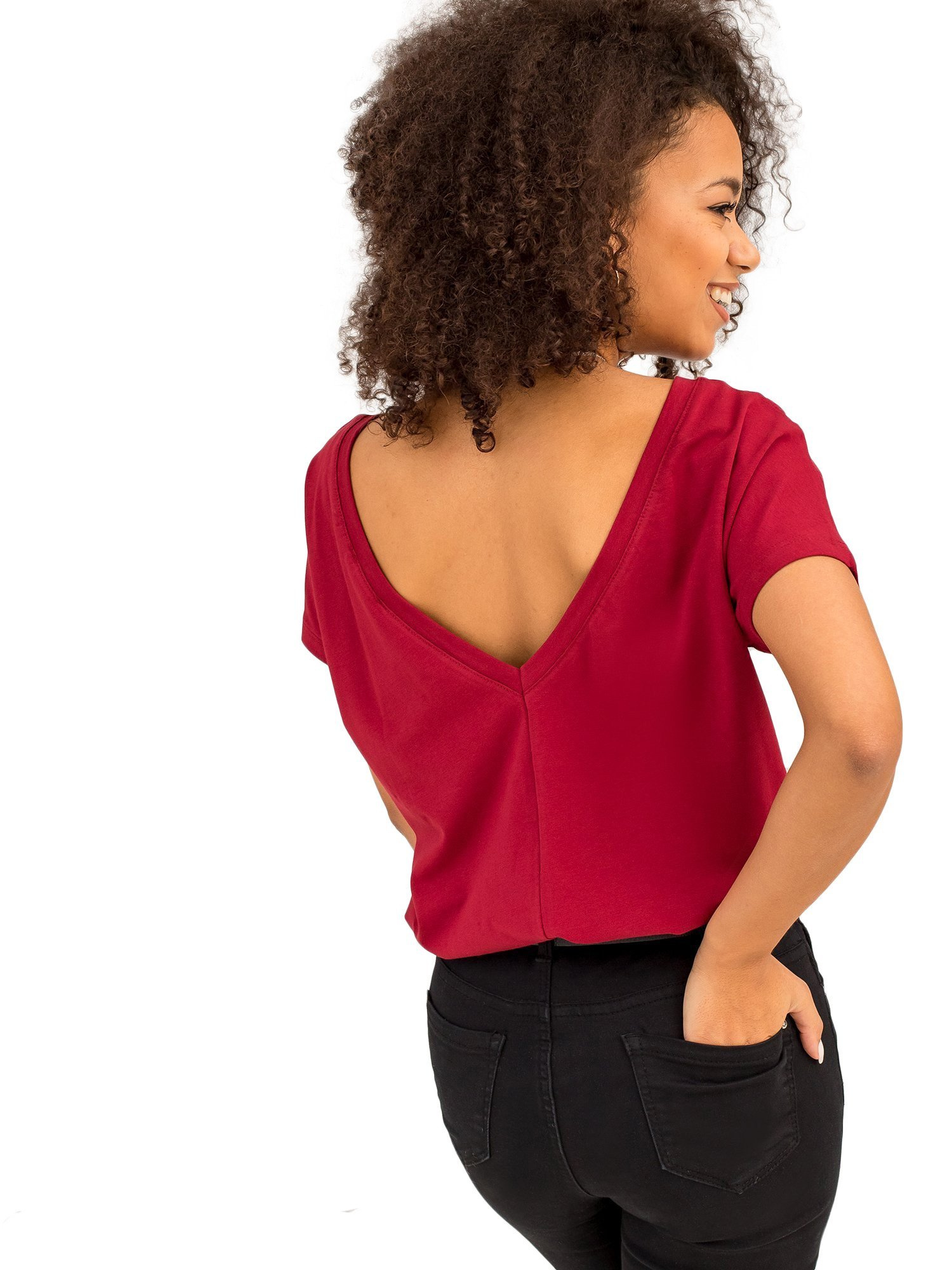 T-shirt Bordowy