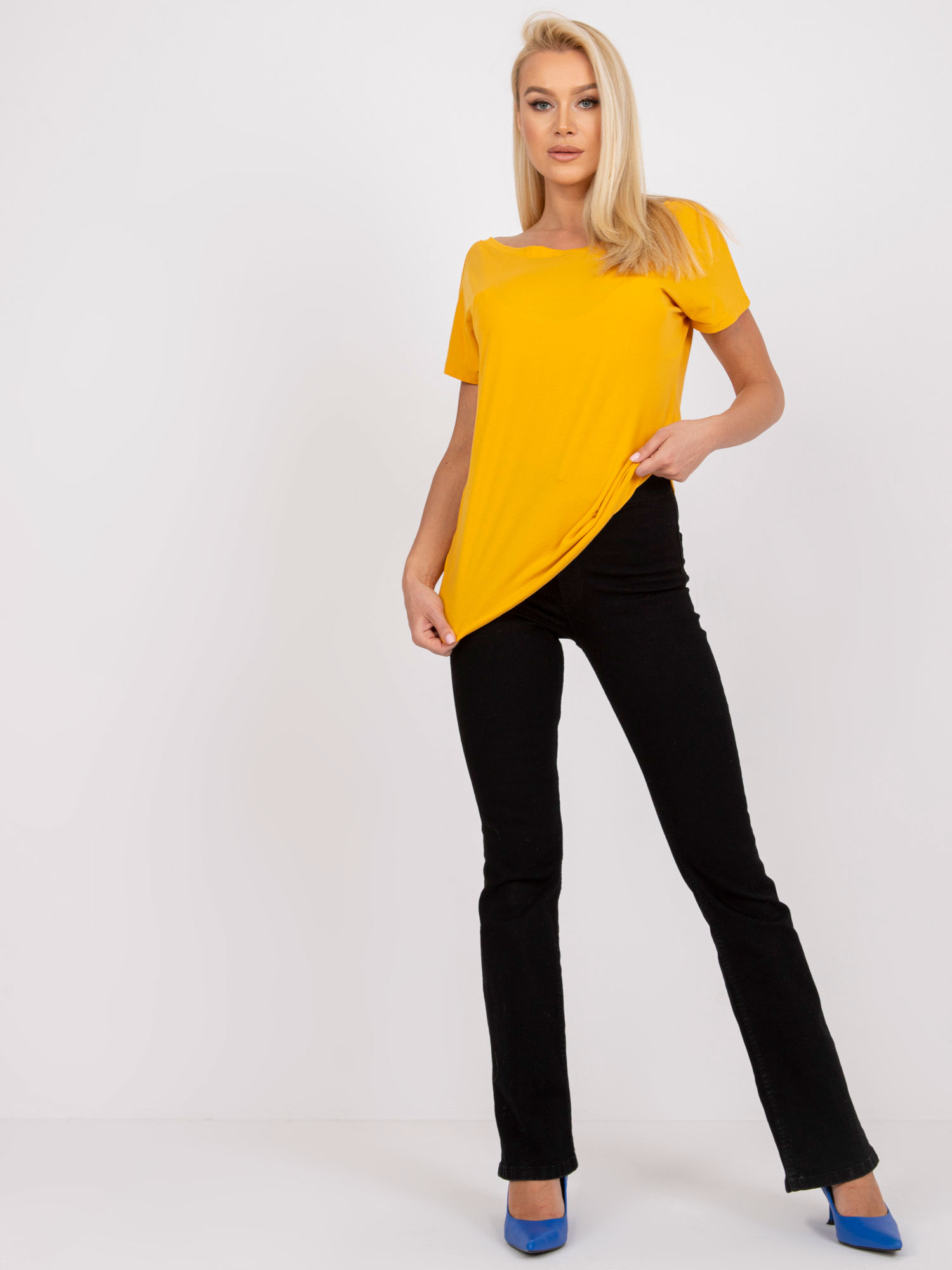 T-shirt Ciemny żółty