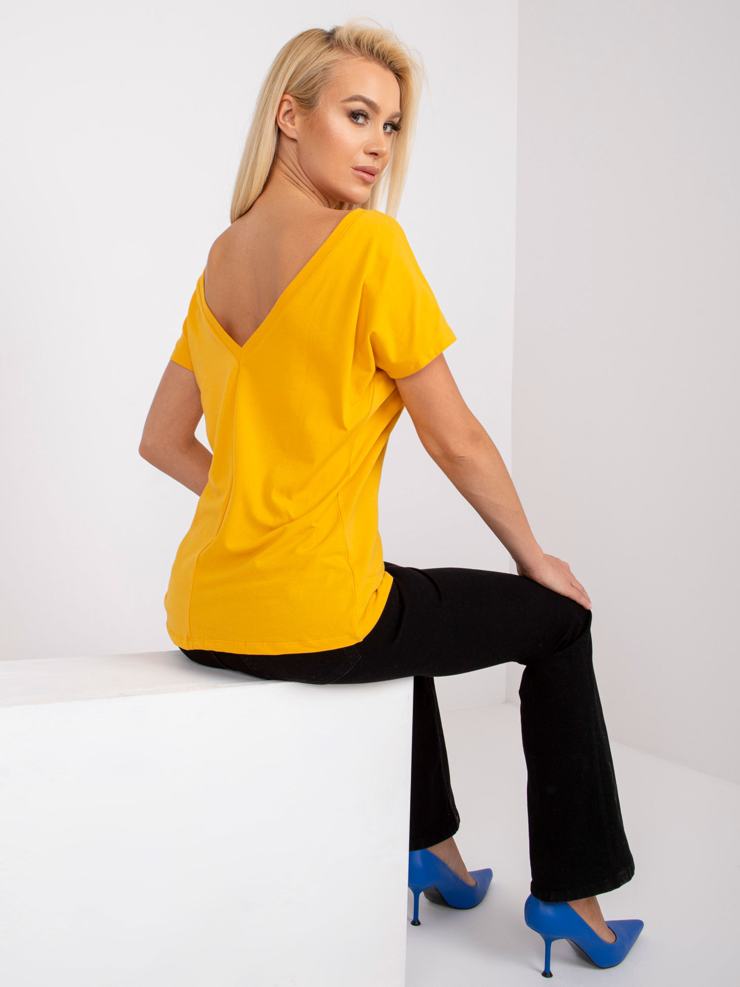T-shirt Ciemny żółty