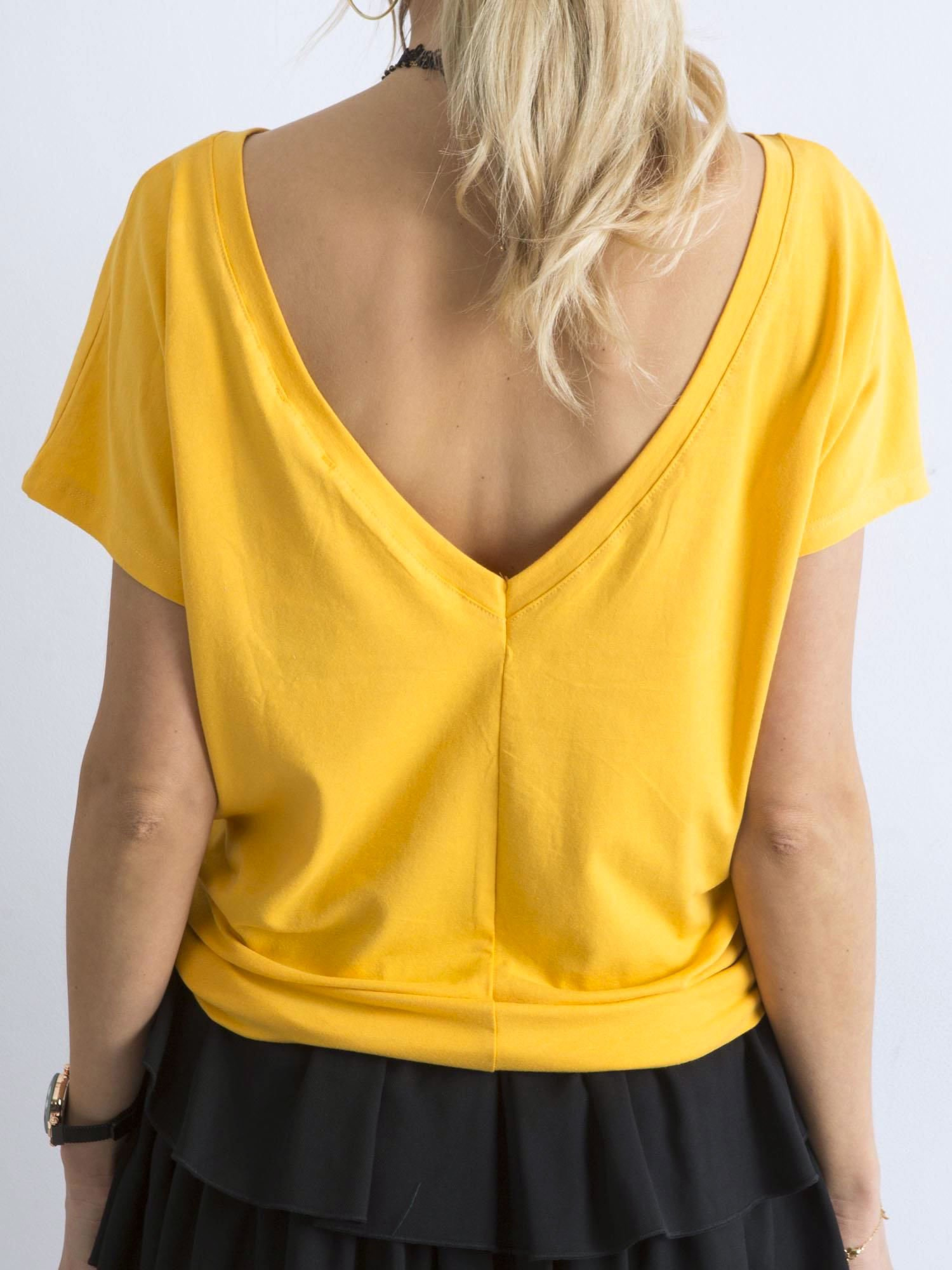 T-shirt Ciemny żółty