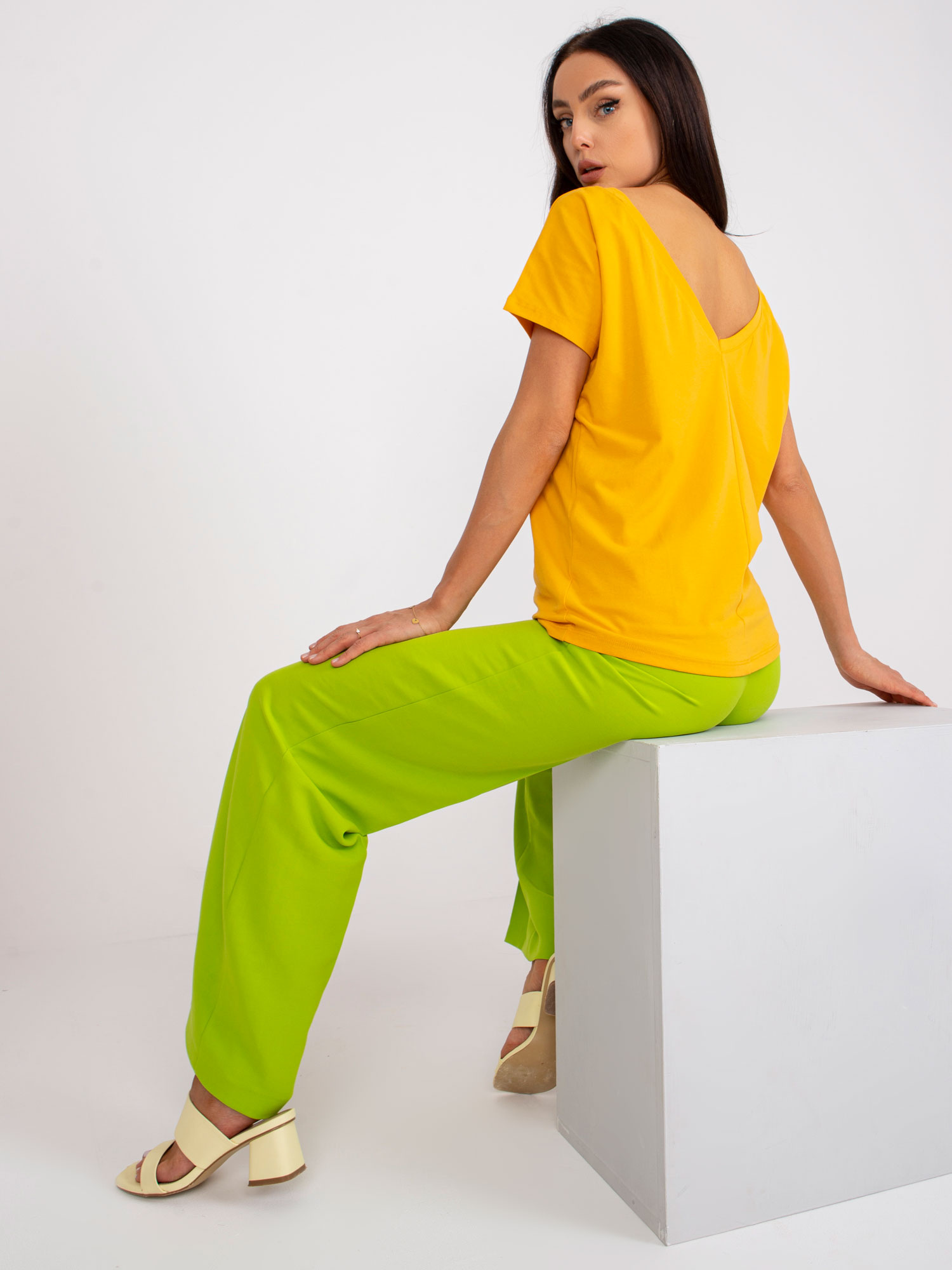 T-shirt Ciemny żółty