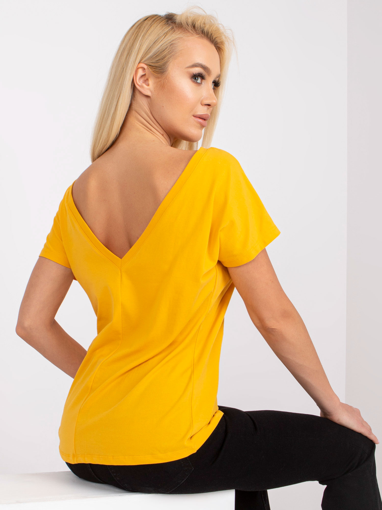 T-shirt Ciemny żółty