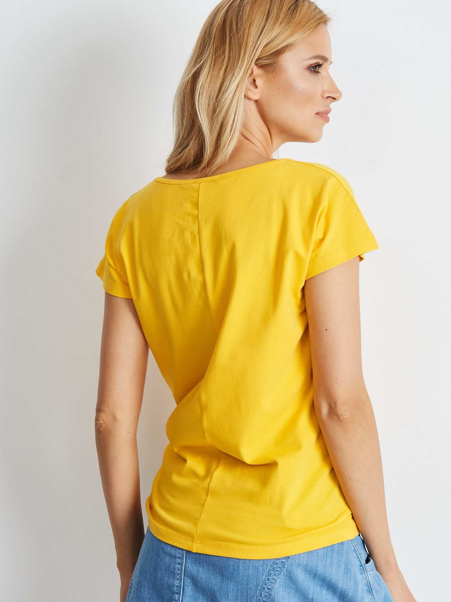 T-shirt Ciemny żółty