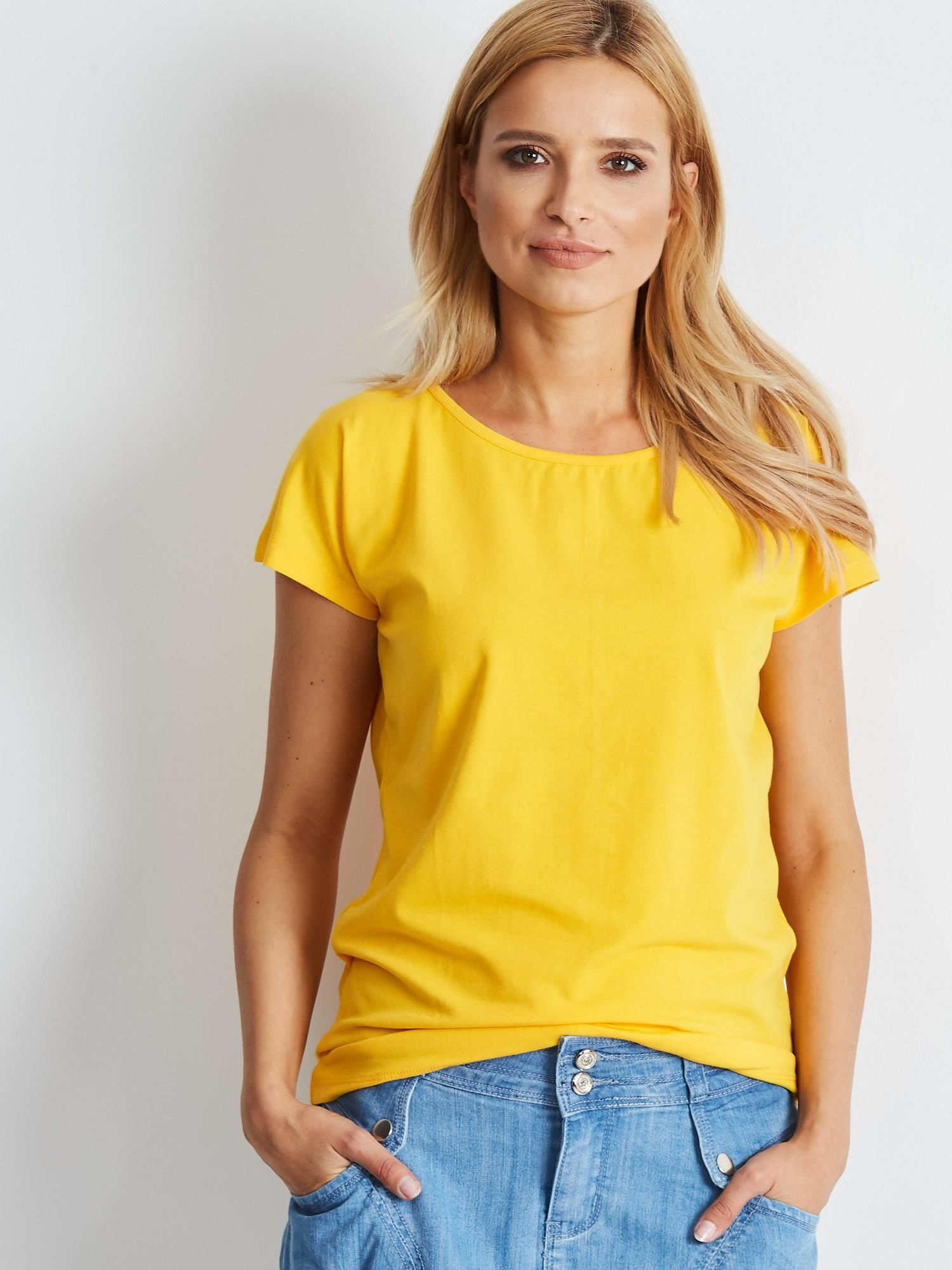 T-shirt Ciemny żółty
