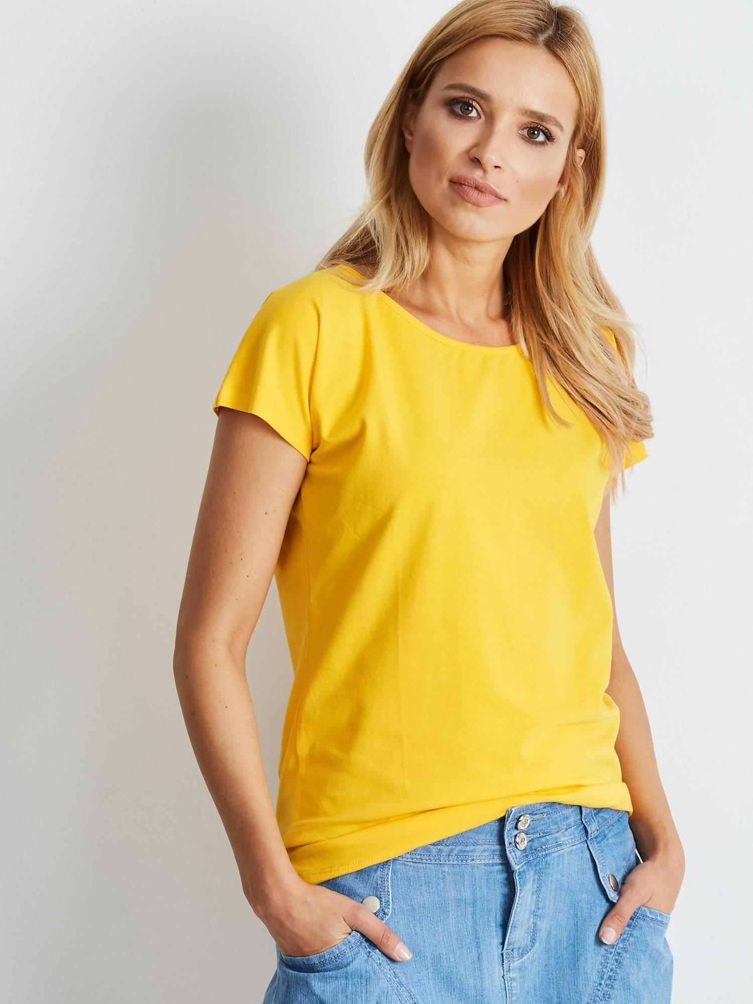 T-shirt Ciemny żółty