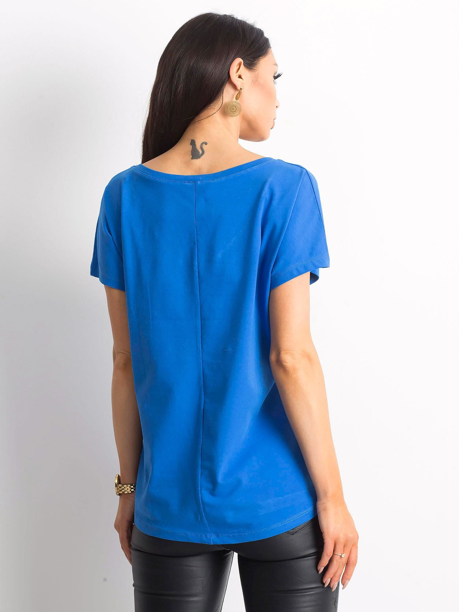 T-shirt Ciemny niebieski