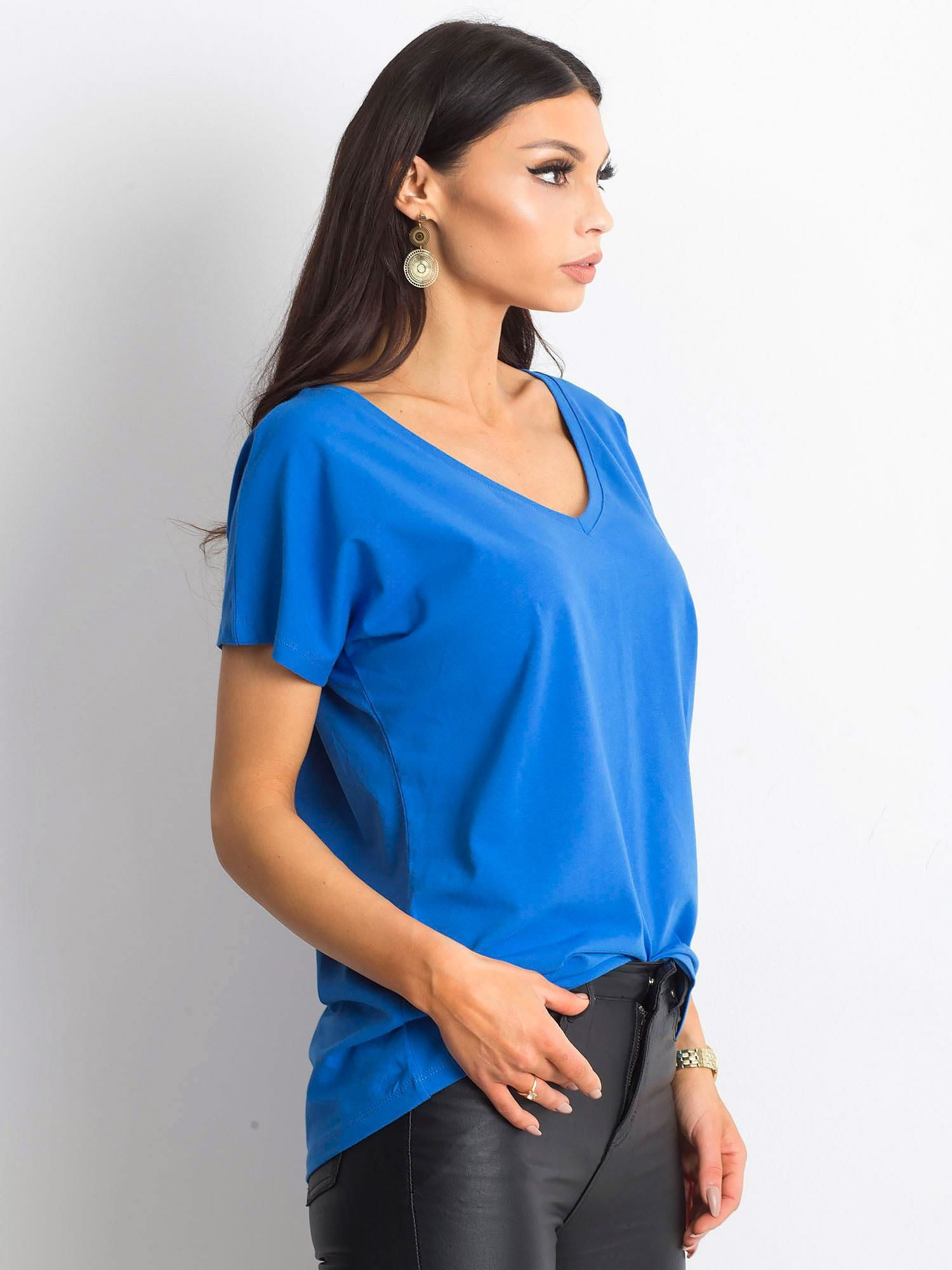 T-shirt Ciemny niebieski