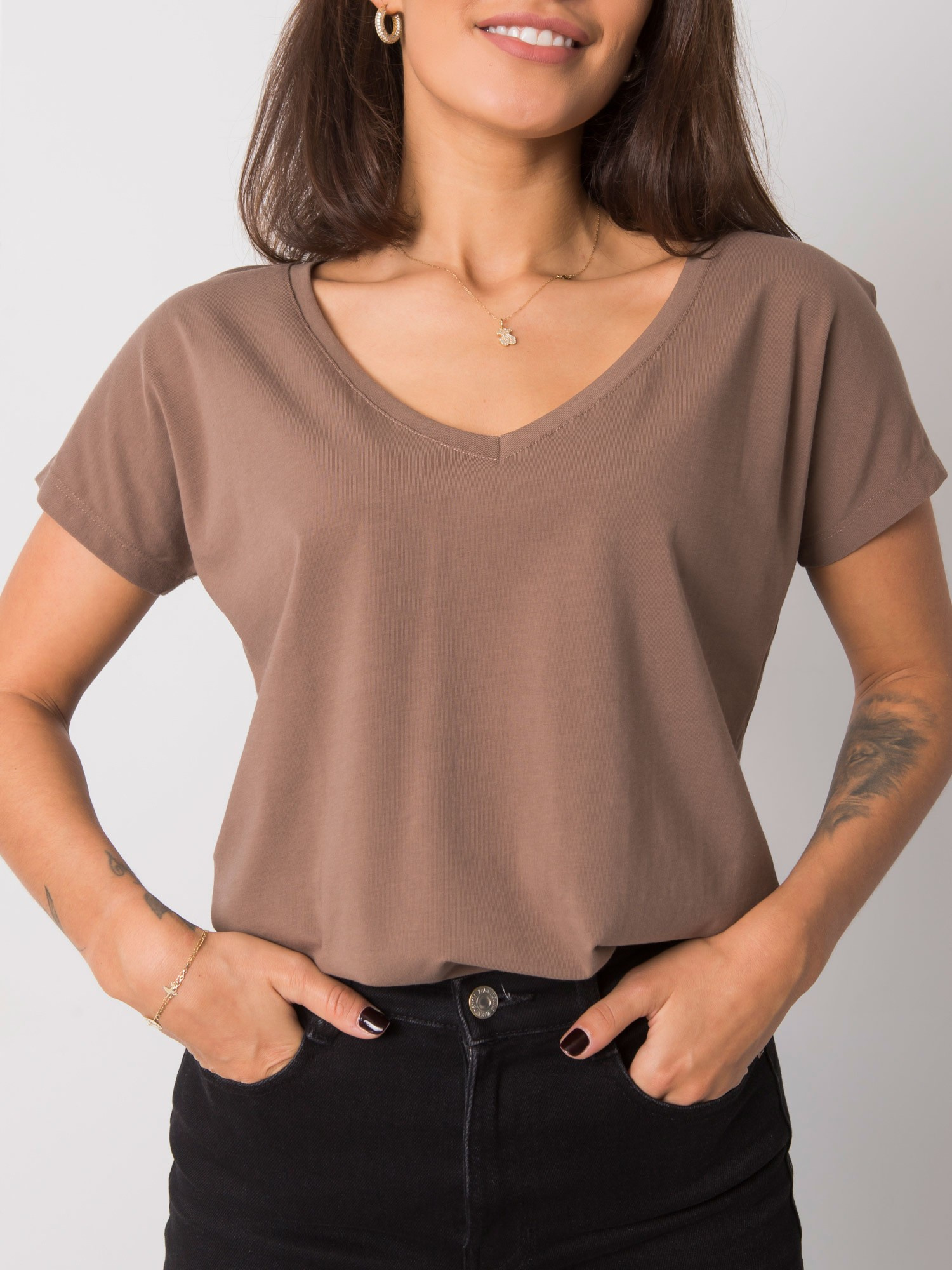 T-shirt Brązowy