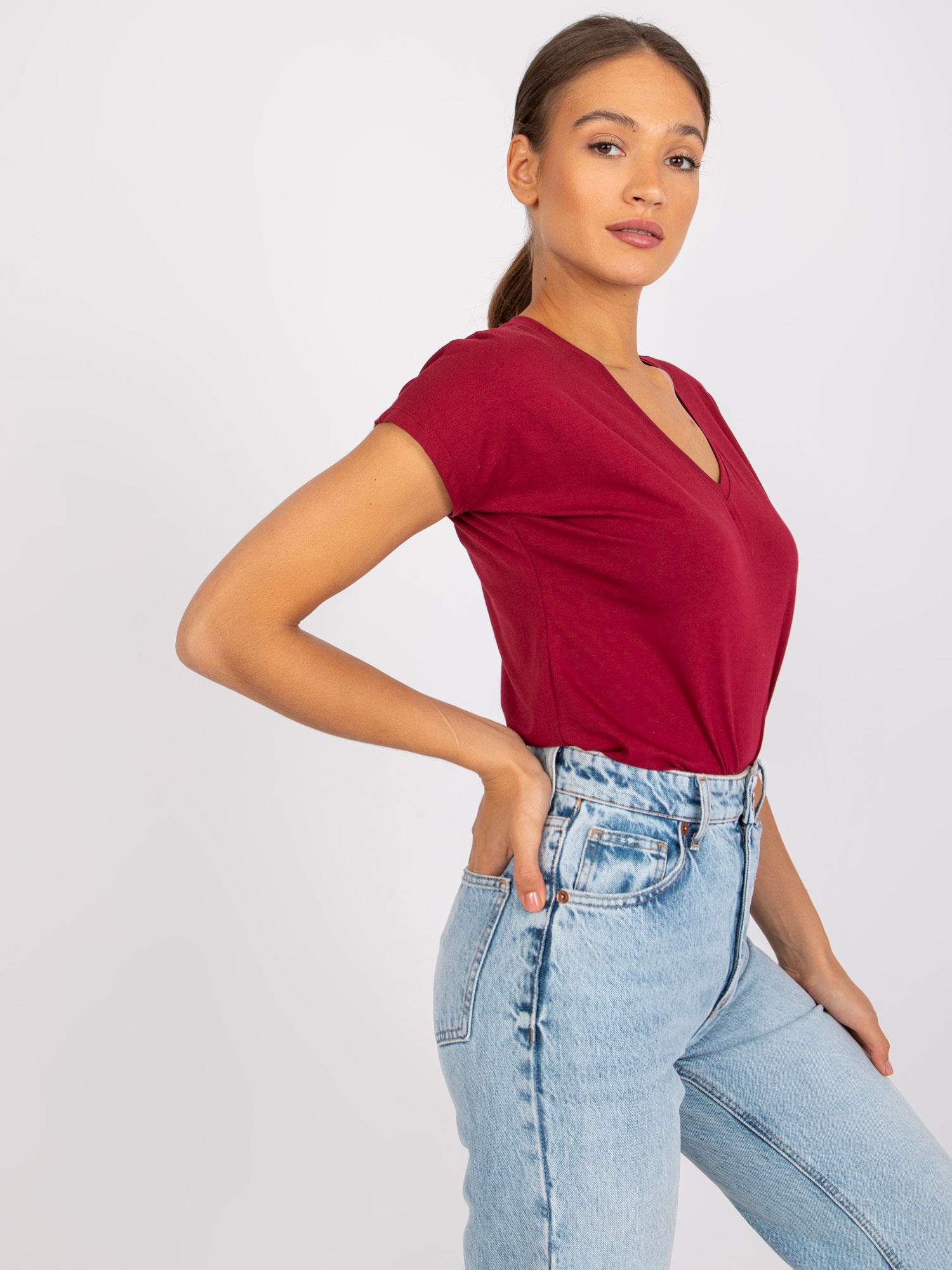 T-shirt Bordowy