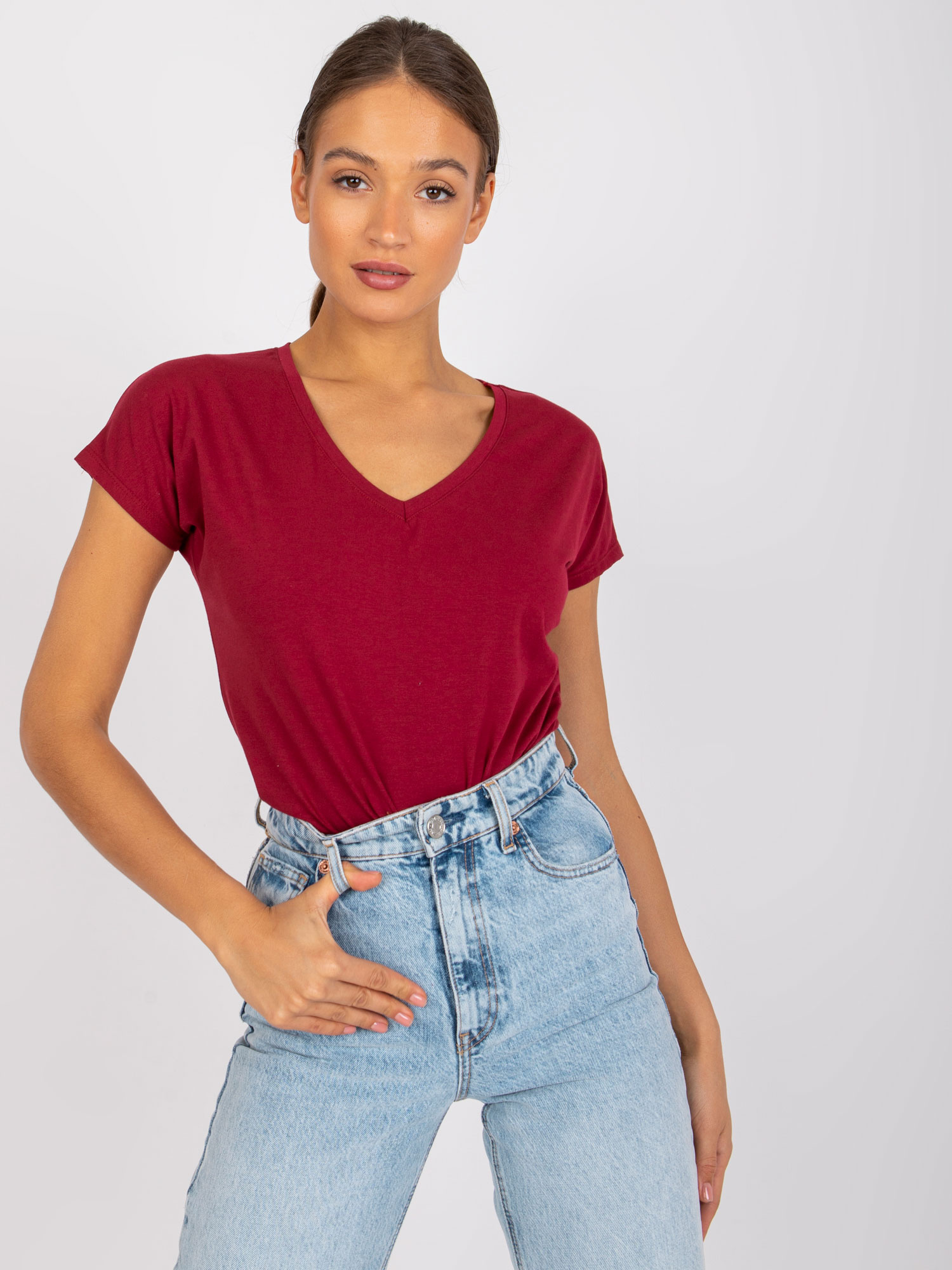 T-shirt Bordowy