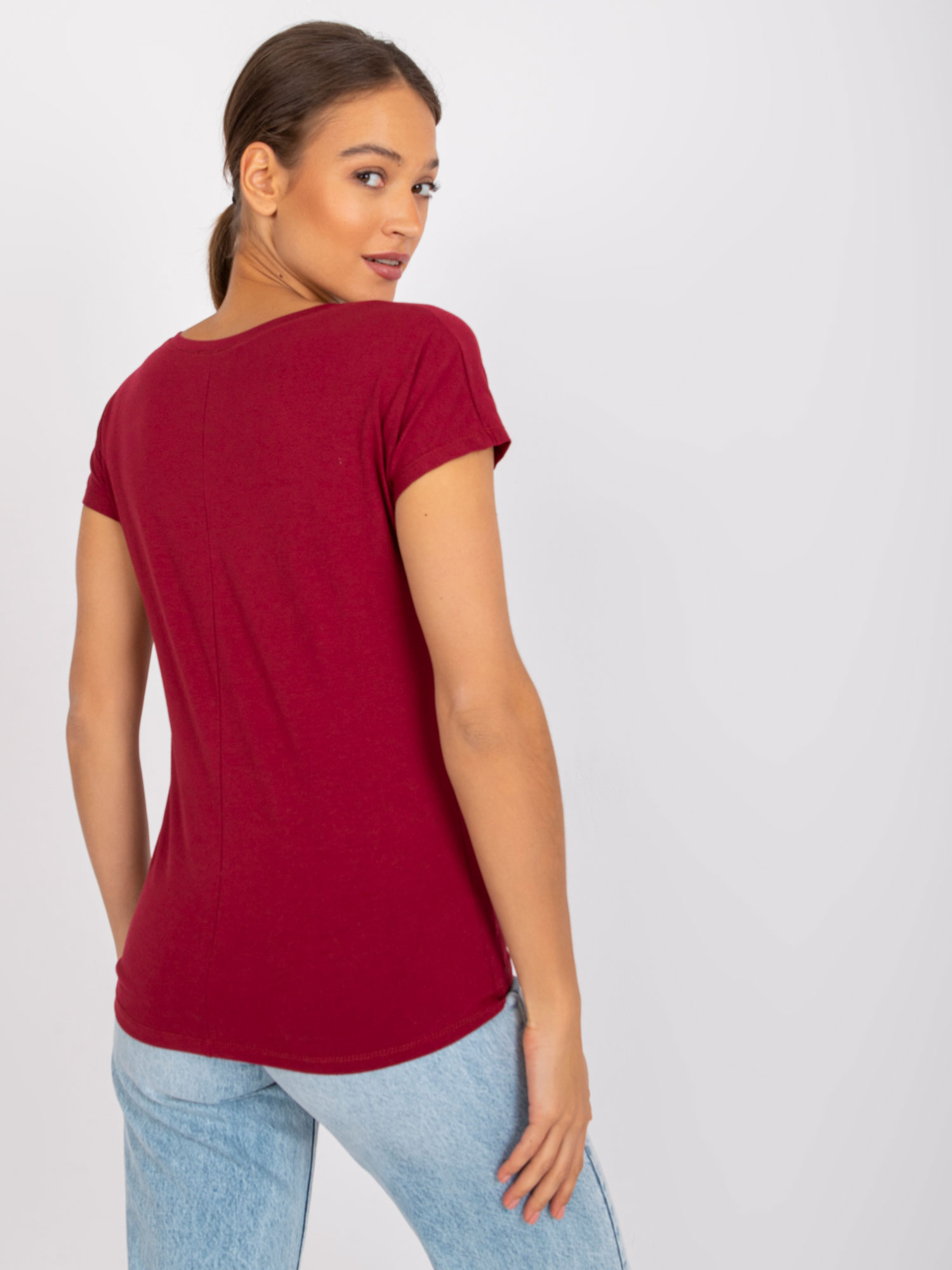 T-shirt Bordowy