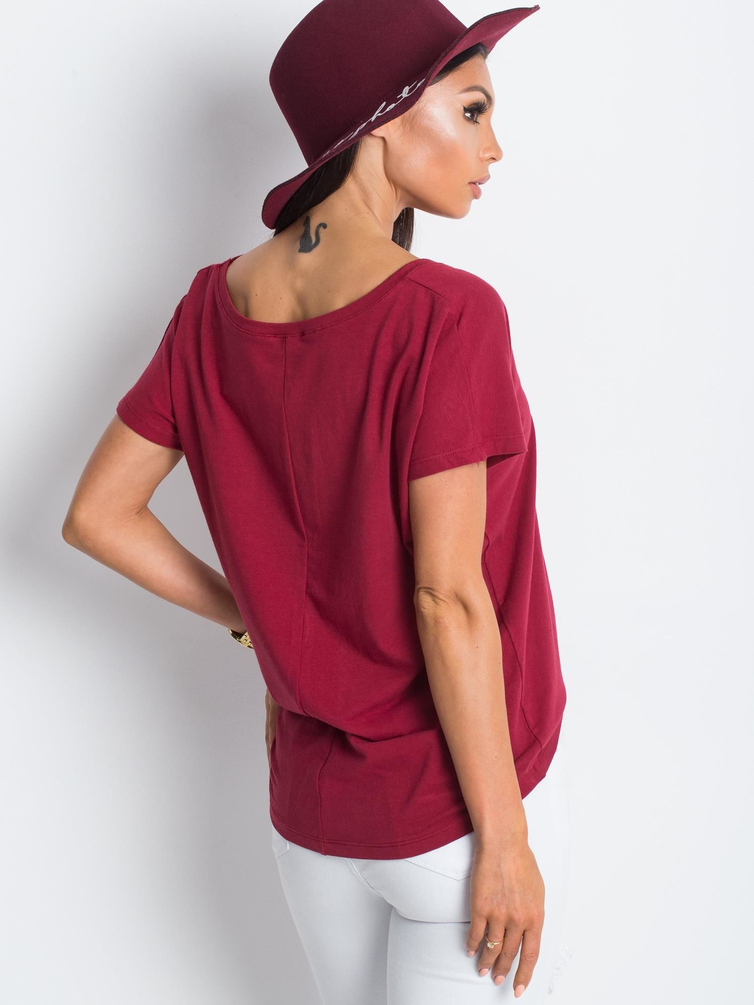 T-shirt Bordowy