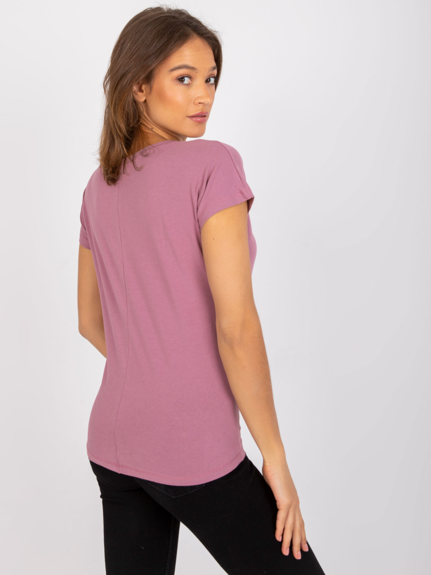 T-shirt Ciemny różowy