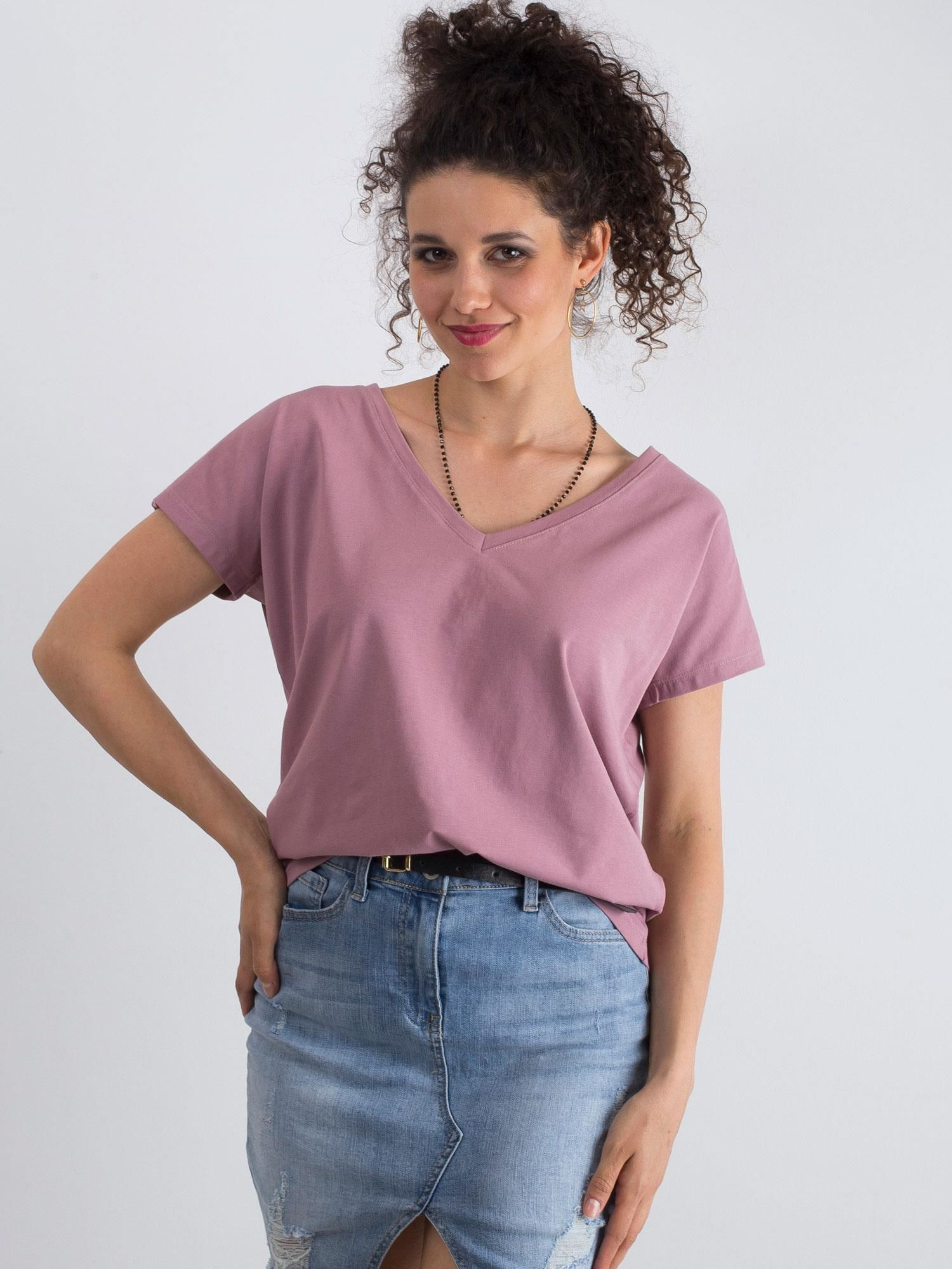 T-shirt Ciemny różowy