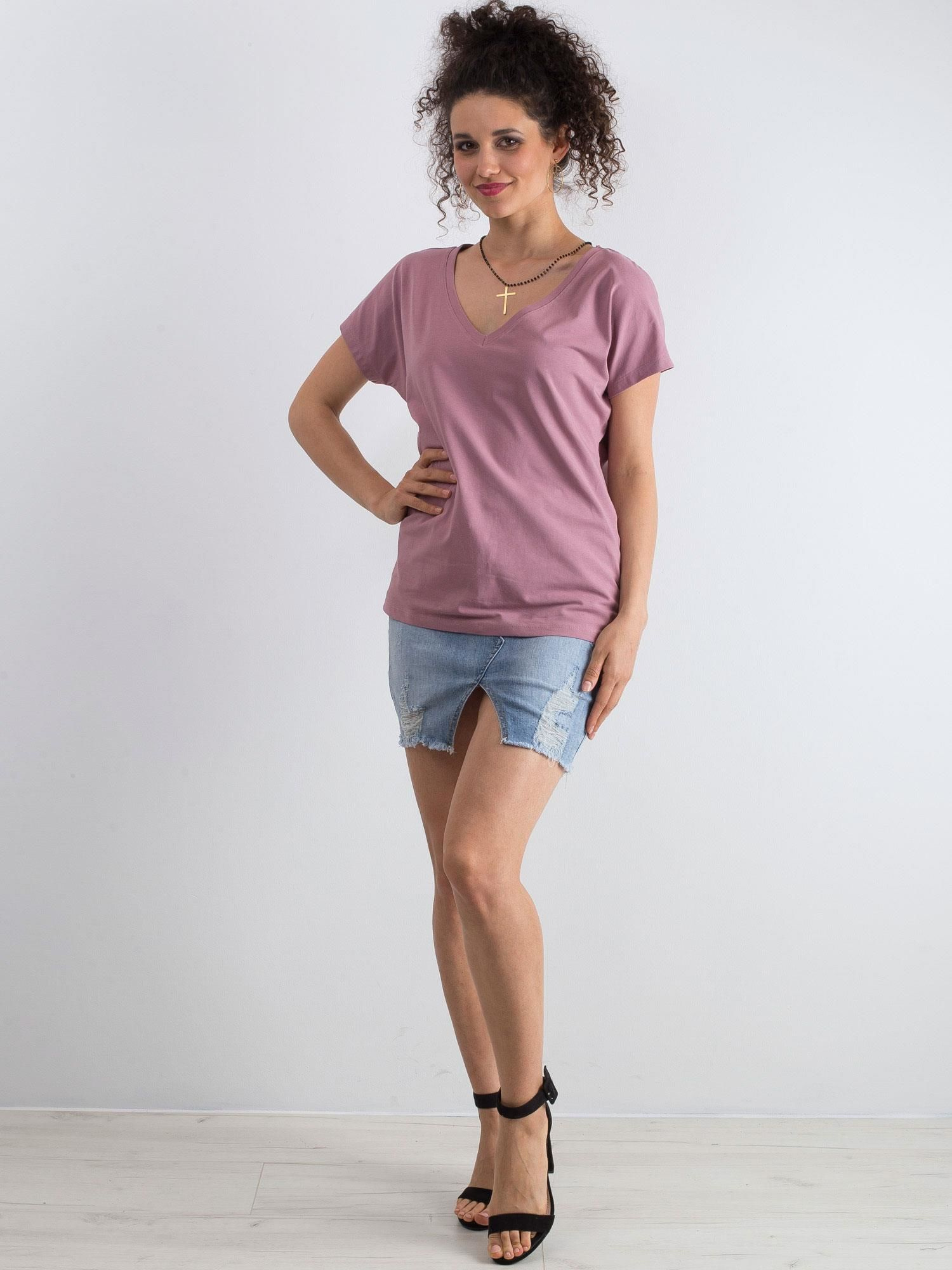 T-shirt Ciemny różowy