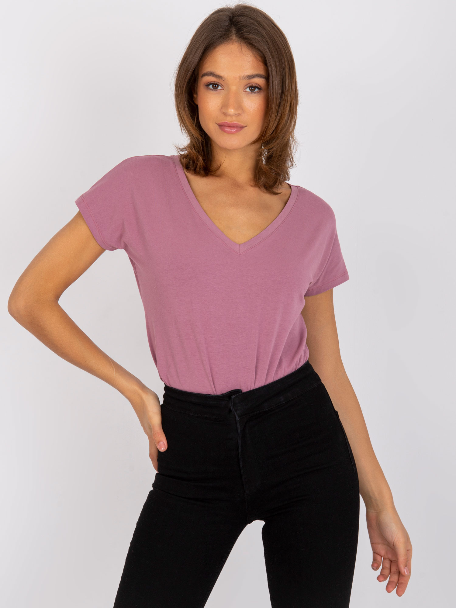 T-shirt Ciemny różowy