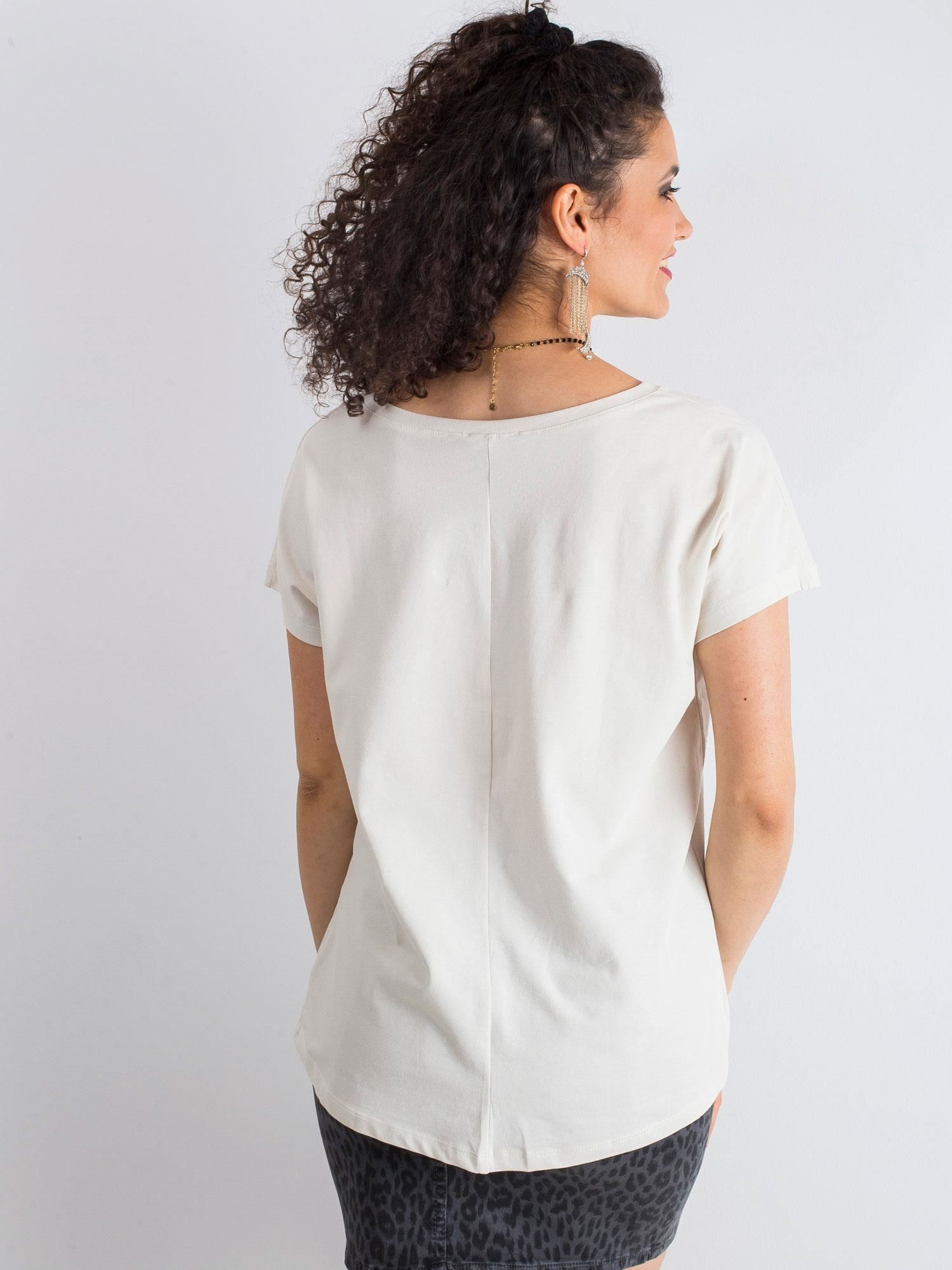 T-shirt Jasny beżowy