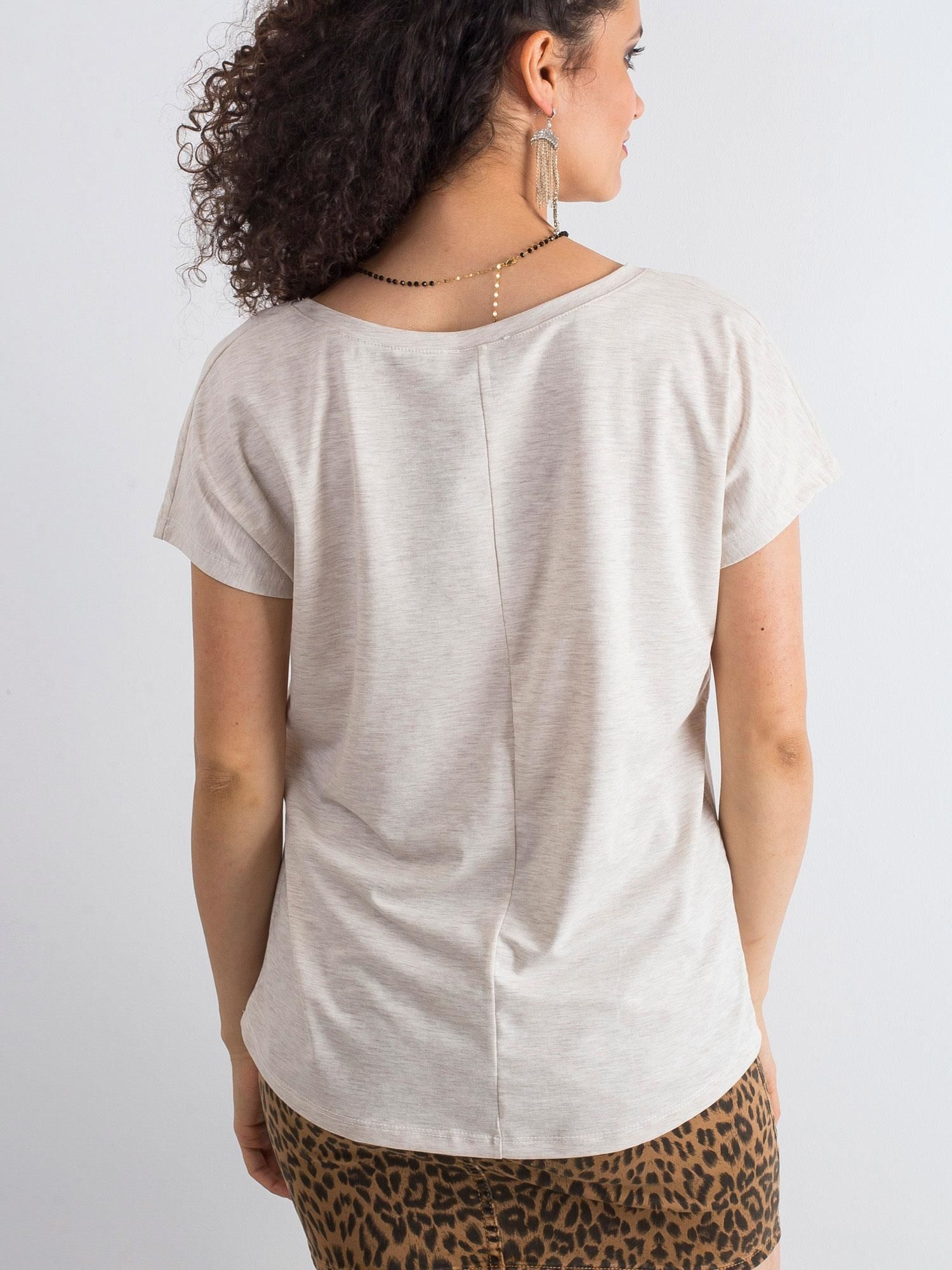T-shirt Jasny beżowy
