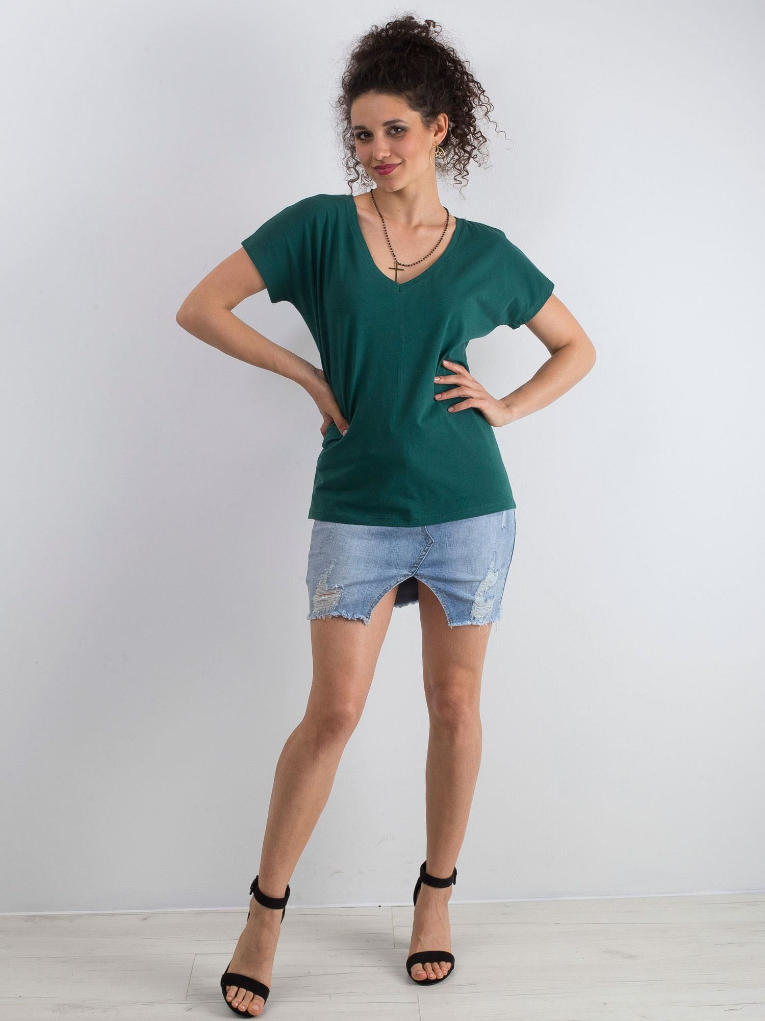 T-shirt Ciemny zielony