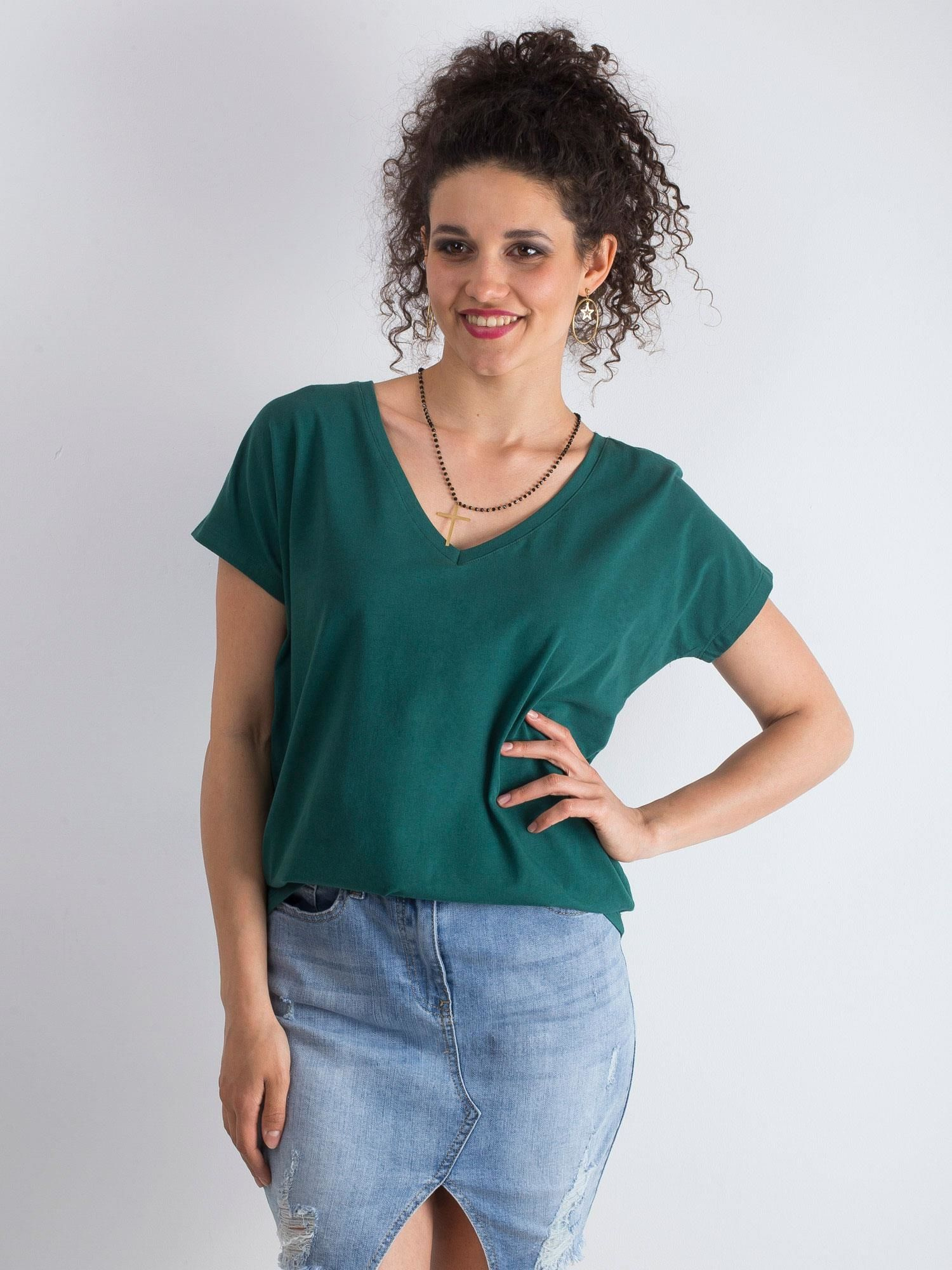 T-shirt Ciemny zielony